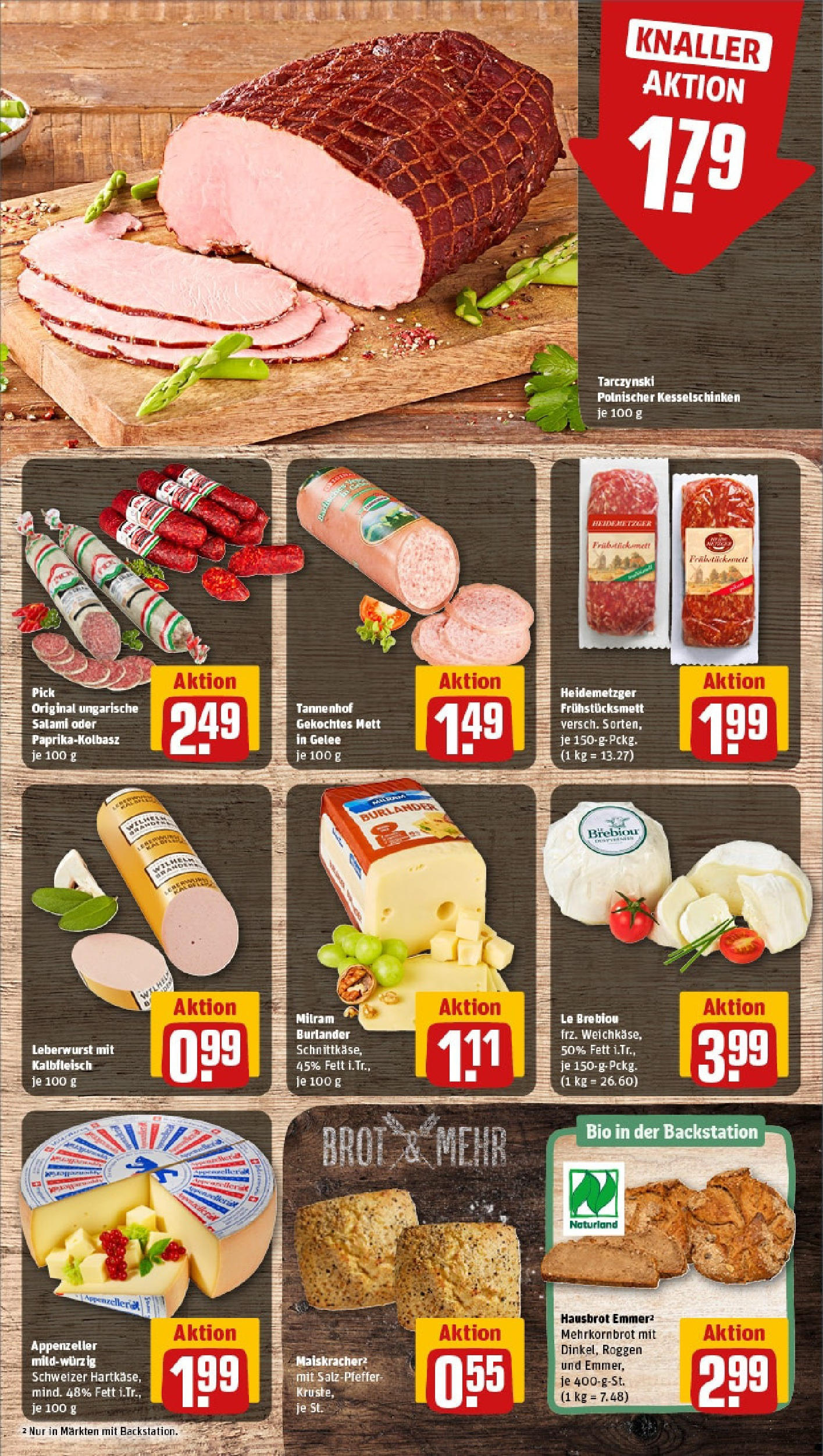 REWE Prospekt ab 15.06.2025 zum Blättern » Angebote | Seite: 9 | Produkte: Milram, Brot, Salami
