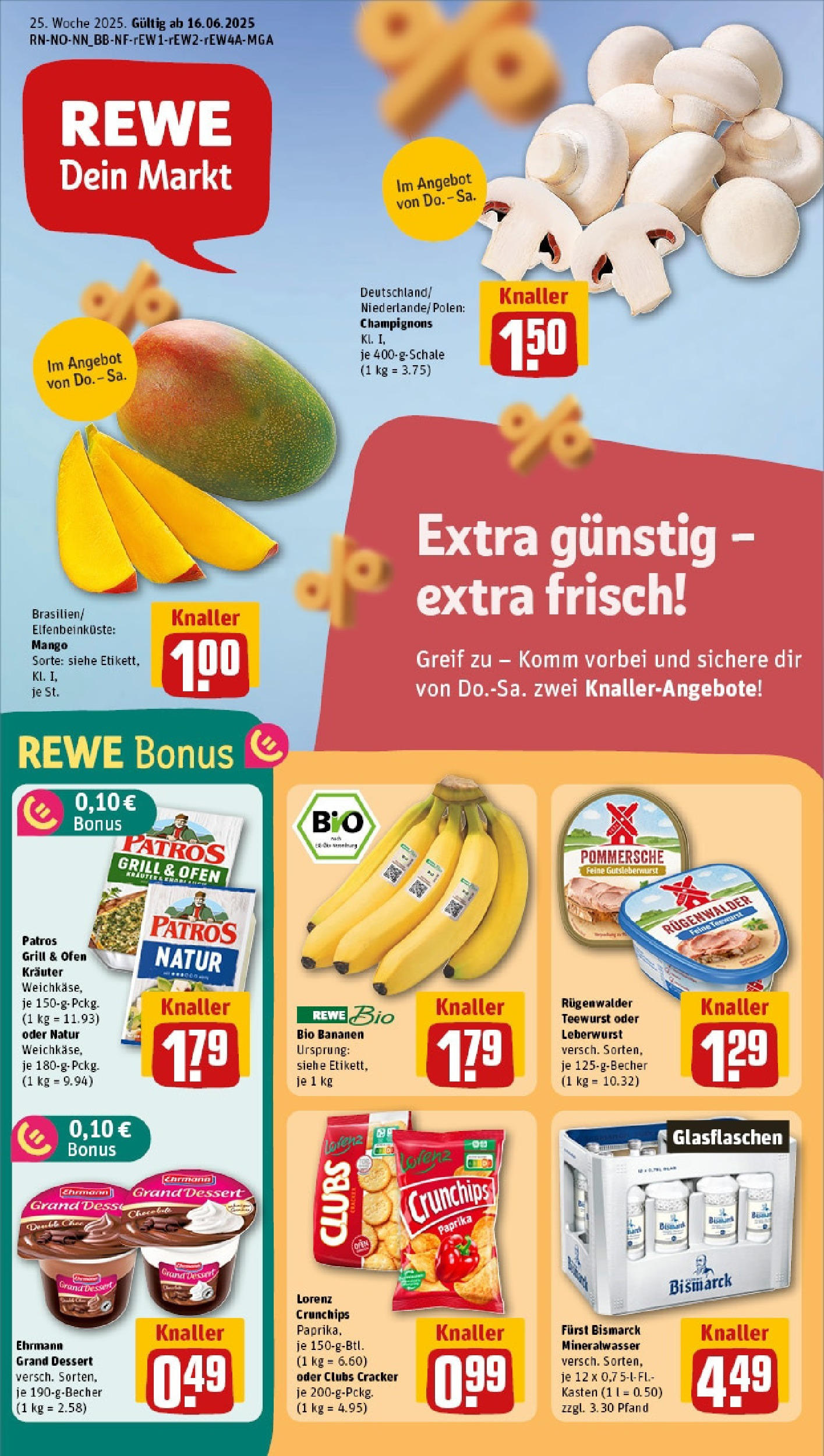 REWE Prospekt ab 15.06.2025 nächste Woche - Prospekt Buxtehude Vorschau von dem Prospekt des Geschäftes Rewe, gültig ab dem 15.06.2025