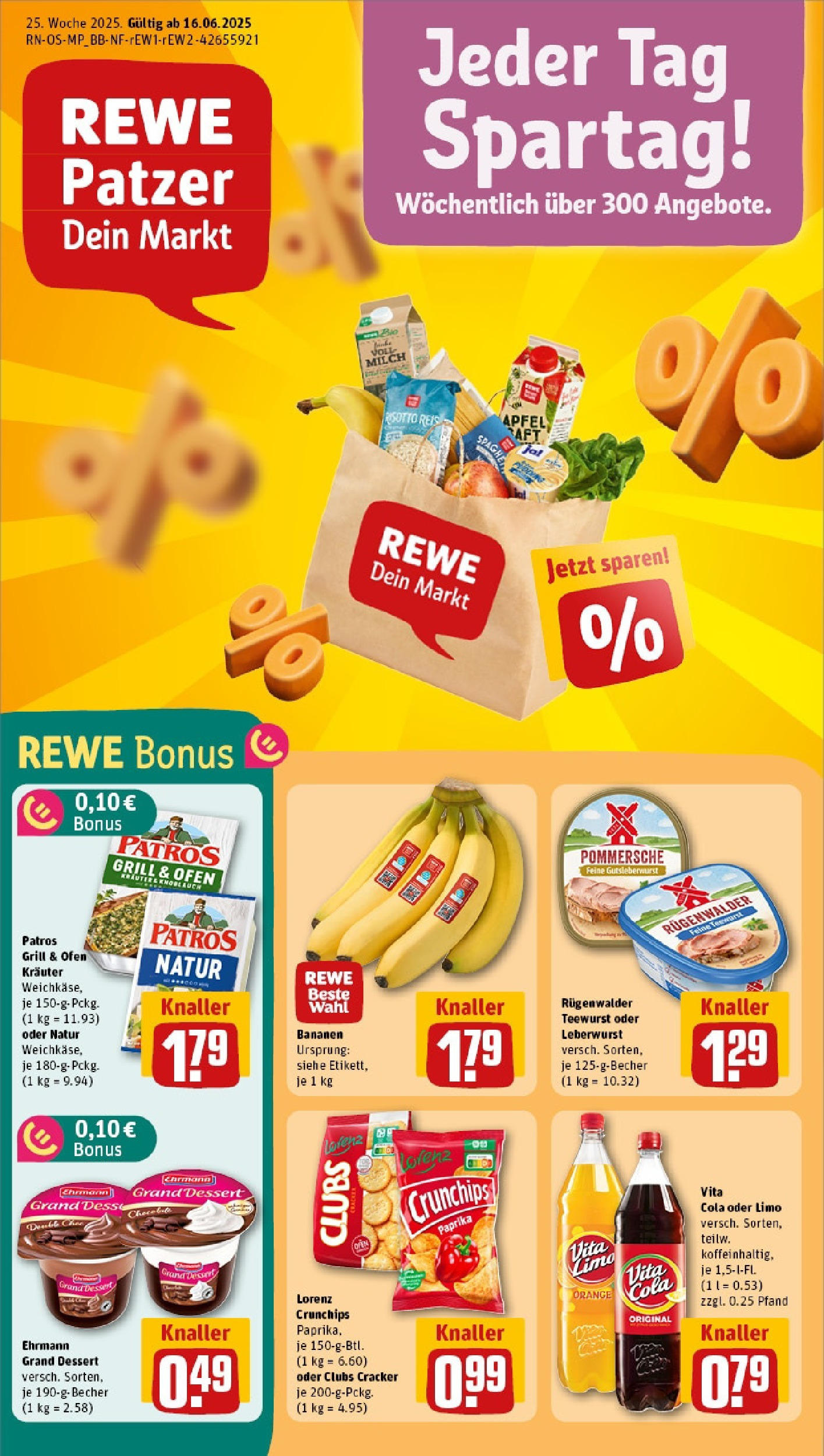 REWE Prospekt ab 15.06.2025 nächste Woche - Prospekt Anklam Vorschau von dem Prospekt des Geschäftes Rewe, gültig ab dem 15.06.2025