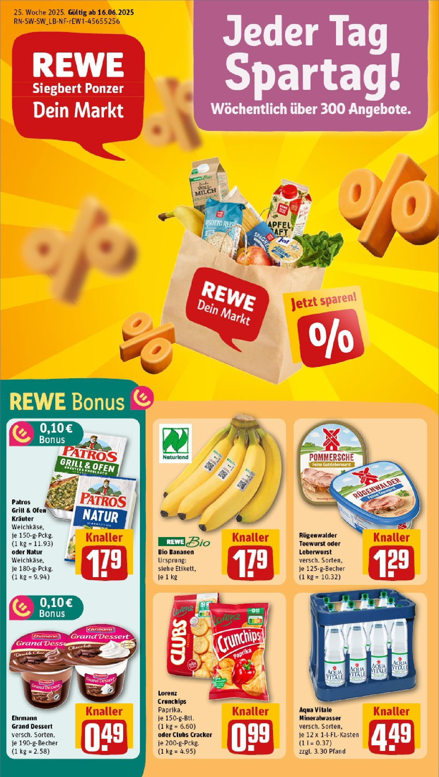 REWE Prospekt ab 15.06.2025 nächste Woche - Prospekt Karlsruhe Vorschau von dem Prospekt des Geschäftes Rewe, gültig ab dem 15.06.2025