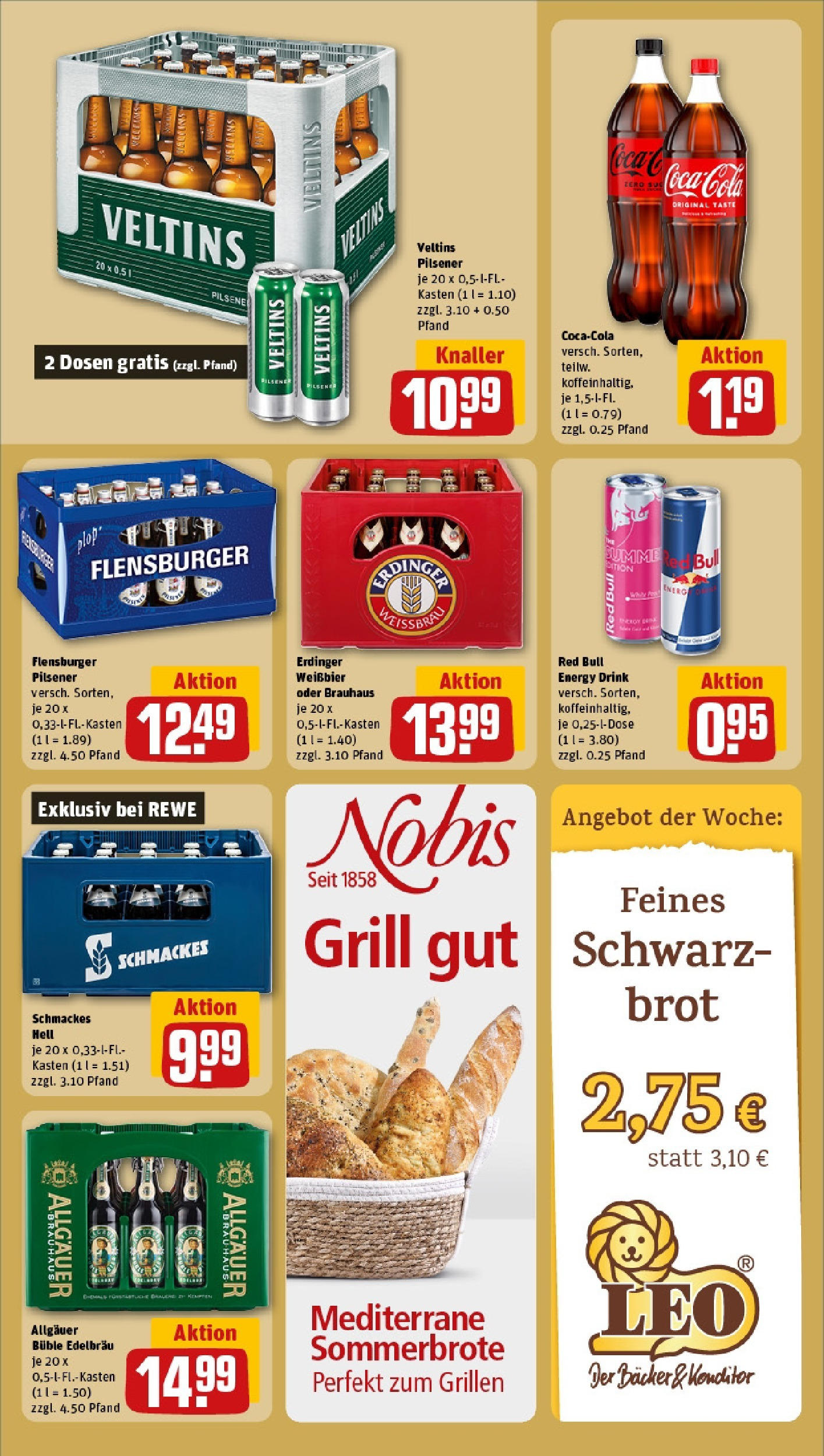 REWE Prospekt ab 15.06.2025 zum Blättern » Angebote | Seite: 14 | Produkte: Coca cola, Cola, Energy, Flensburger
