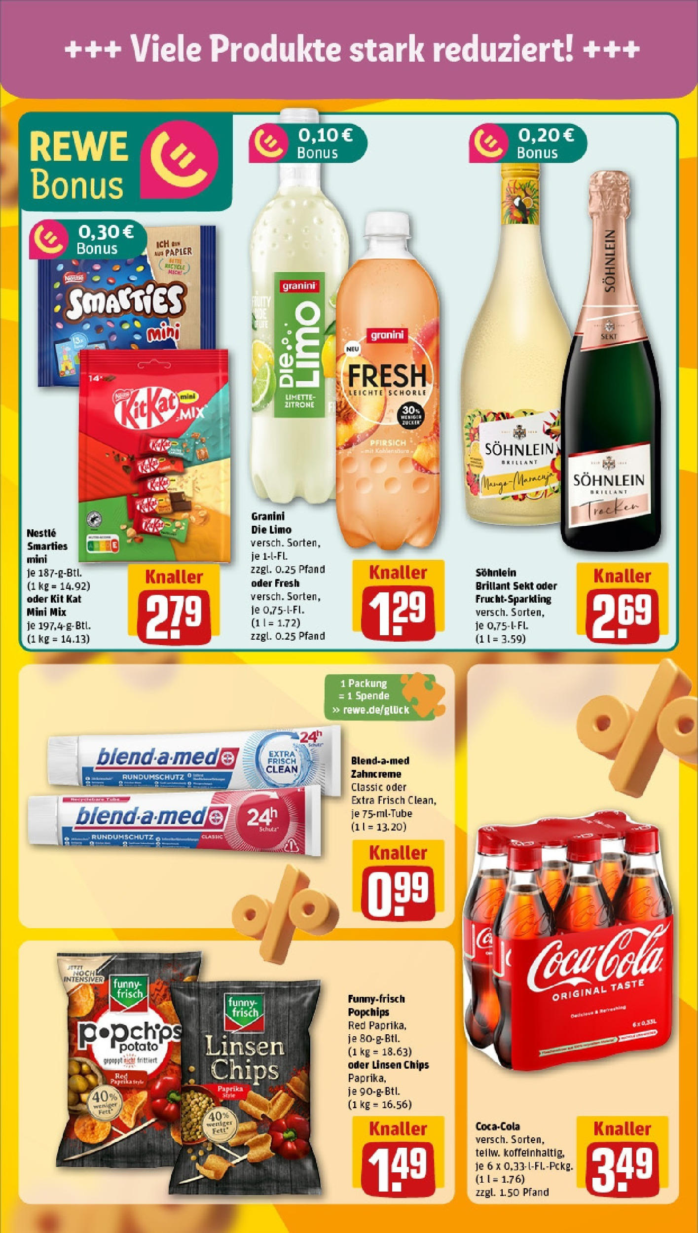 REWE Prospekt ab 15.06.2025 zum Blättern » Angebote | Seite: 5 | Produkte: Zitrone, Pfirsich, Limette, Chips