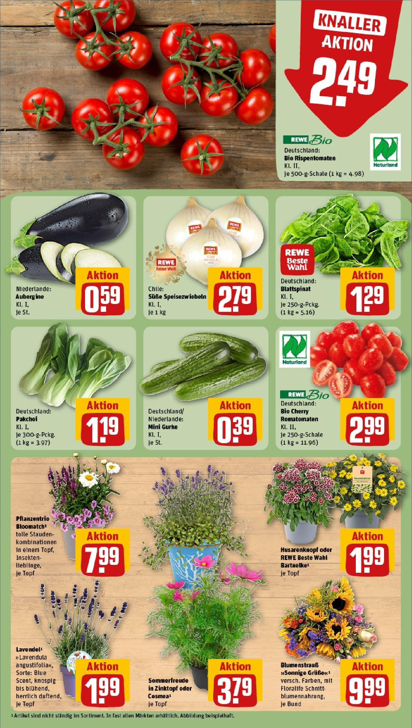 REWE Prospekt ab 15.06.2025 zum Blättern » Angebote | Seite: 7 | Produkte: Aubergine, Lavendel
