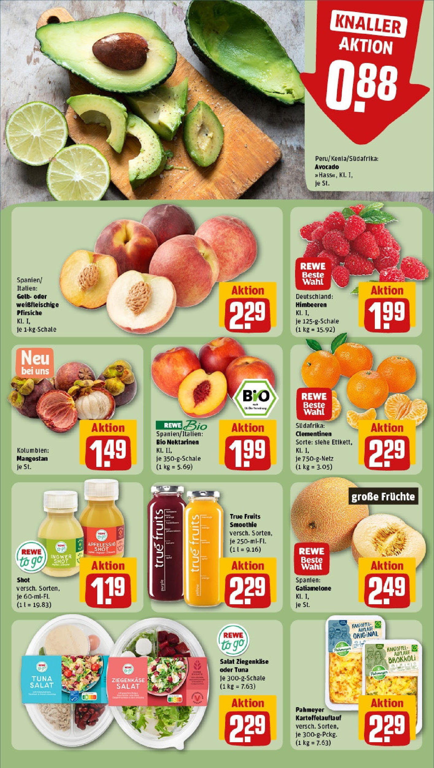 REWE Prospekt ab 15.06.2025 zum Blättern » Angebote | Seite: 6 | Produkte: Nektarinen, Ziegenkäse, Avocado, Brokkoli