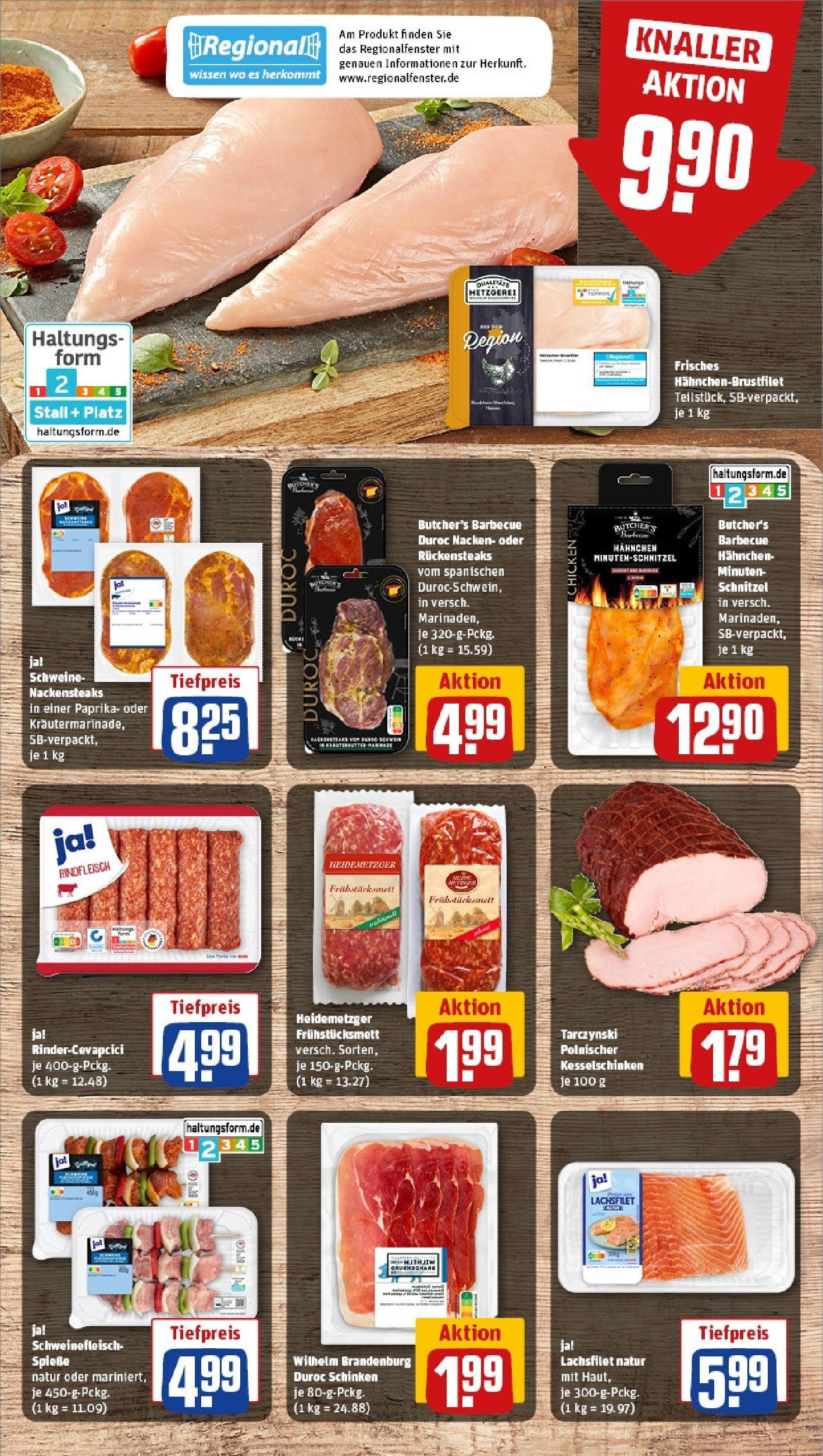 REWE Prospekt ab 15.06.2025 zum Blättern » Angebote | Seite: 8 | Produkte: Cevapcici, Spieße, Schnitzel, Rindfleisch