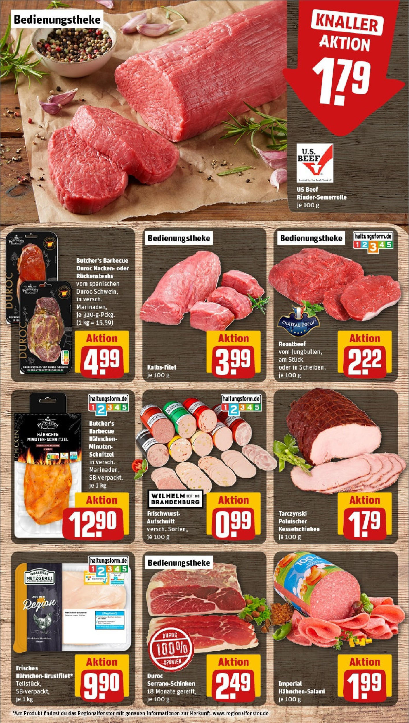 REWE Prospekt ab 15.06.2025 zum Blättern » Angebote | Seite: 8 | Produkte: Hahnchen, Schnitzel, Roastbeef, Salami