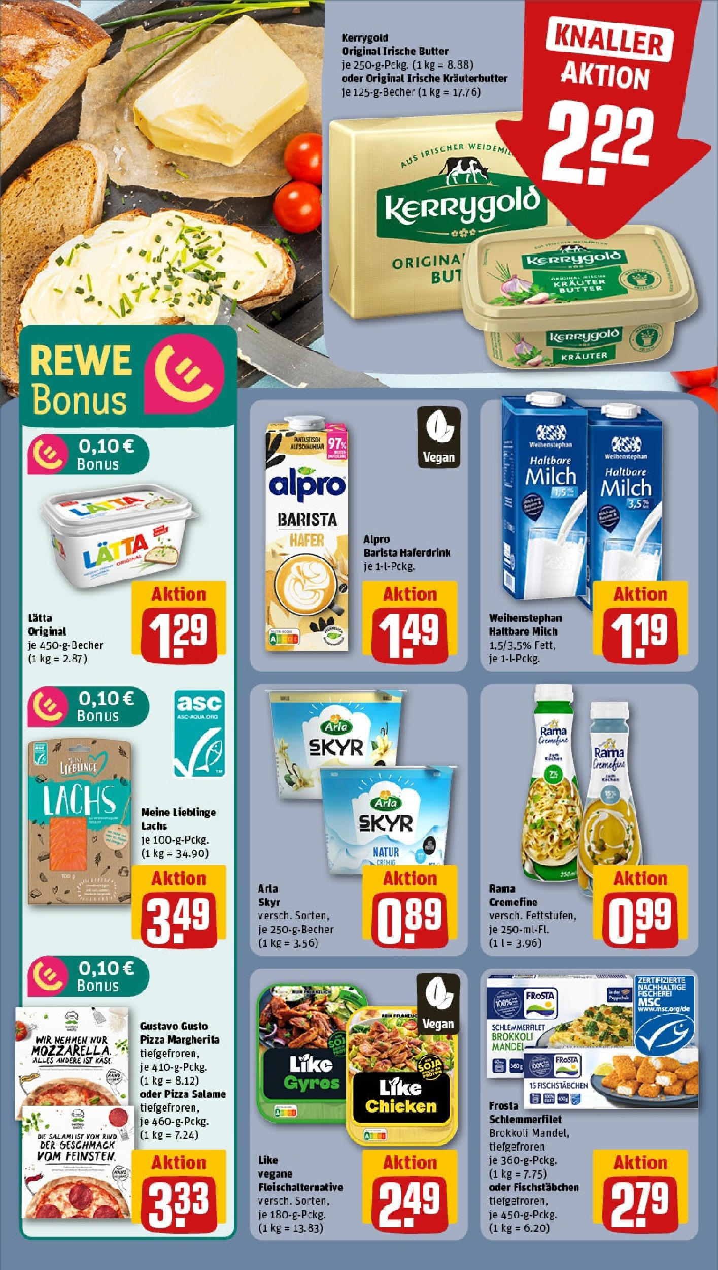 REWE Prospekt ab 15.06.2025 zum Blättern » Angebote | Seite: 10 | Produkte: Rama, Butter, Haferdrink, Salami