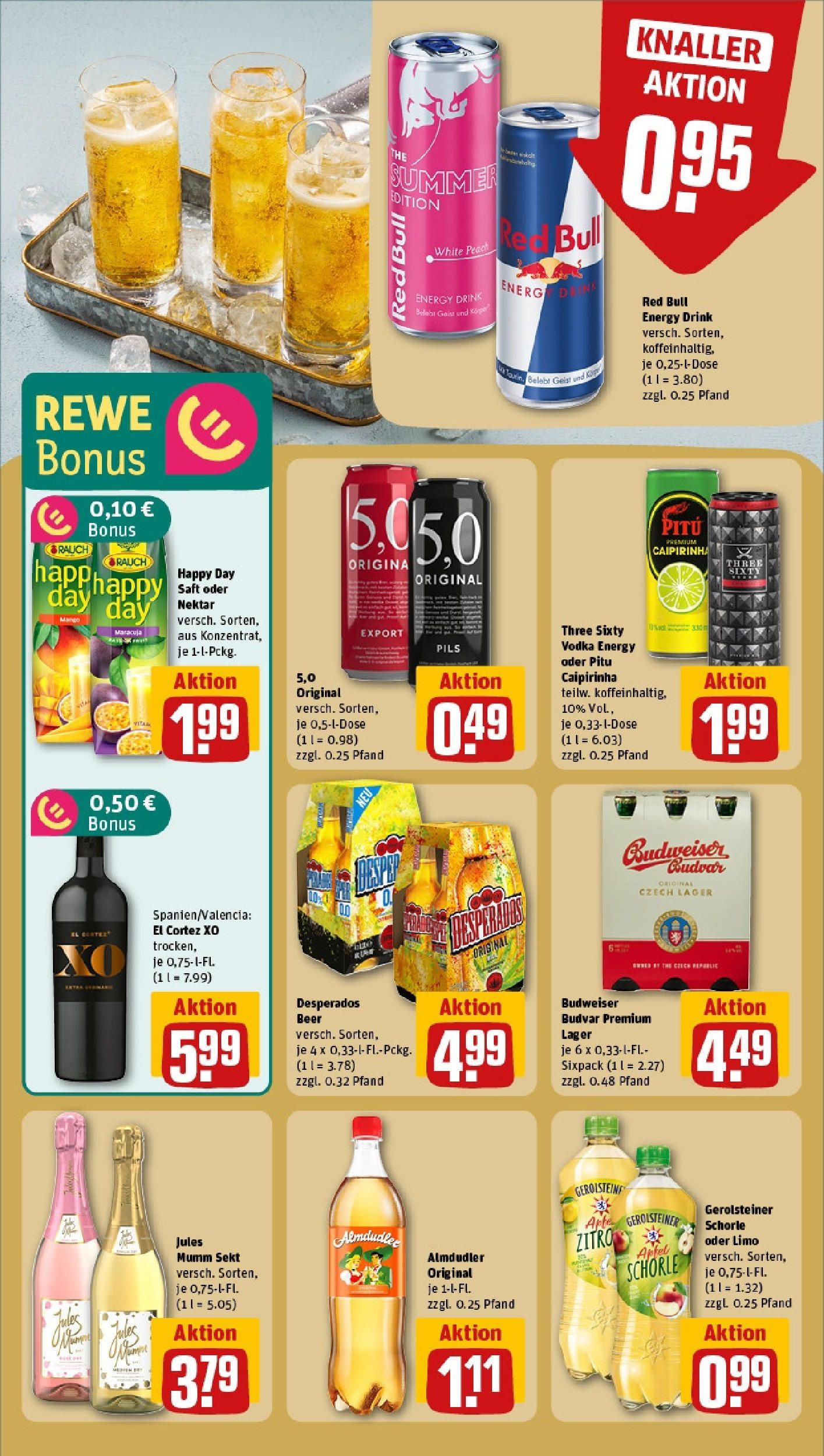 REWE Prospekt ab 15.06.2025 zum Blättern » Angebote | Seite: 11 | Produkte: Mumm sekt, Red bull, Saft, Vodka