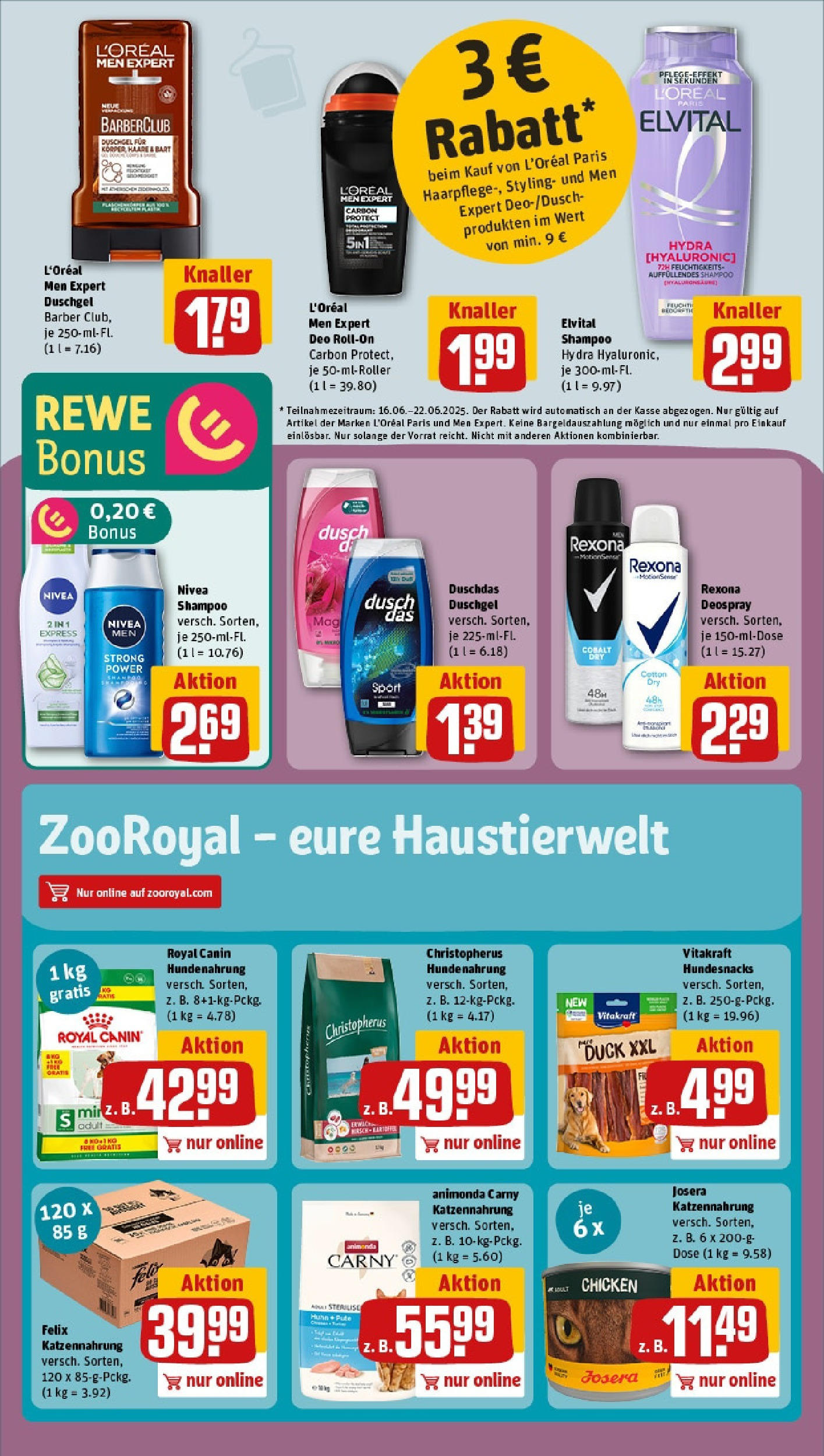REWE Prospekt ab 15.06.2025 zum Blättern » Angebote | Seite: 17 | Produkte: Deodorant, Shower Gel, Deo Roll-On, Deospray
