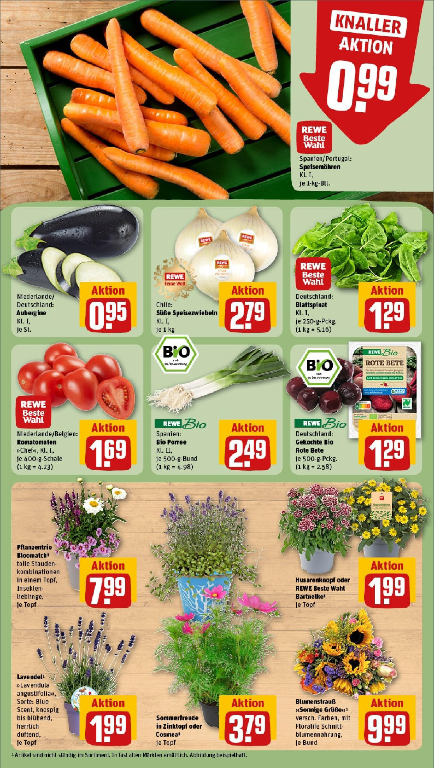 REWE Prospekt ab 15.06.2025 zum Blättern » Angebote | Seite: 7 | Produkte: Aubergine, Lavendel