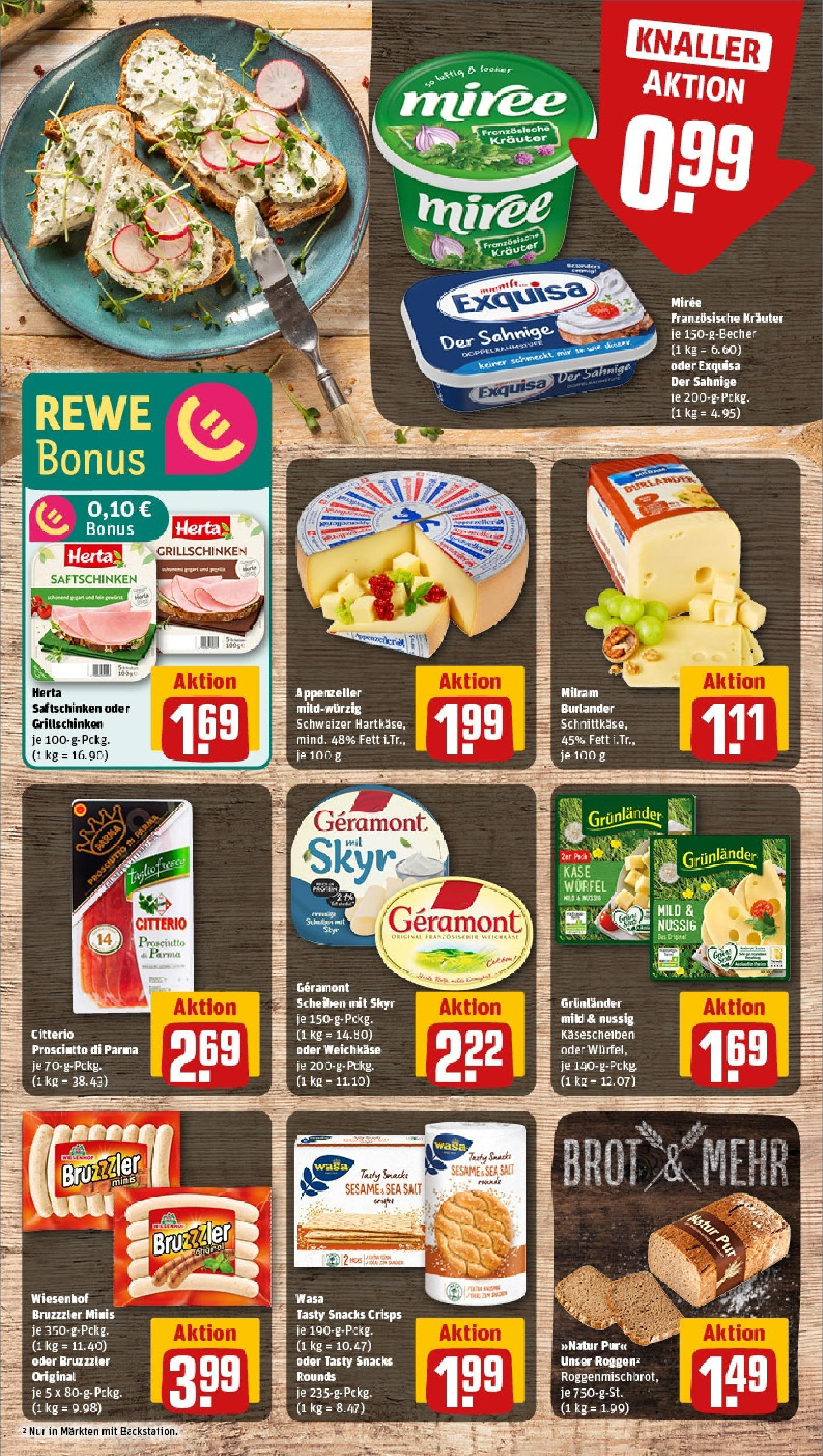 REWE Prospekt ab 15.06.2025 zum Blättern » Angebote | Seite: 9 | Produkte: Geramont, Skyr, Exquisa, Grunlander