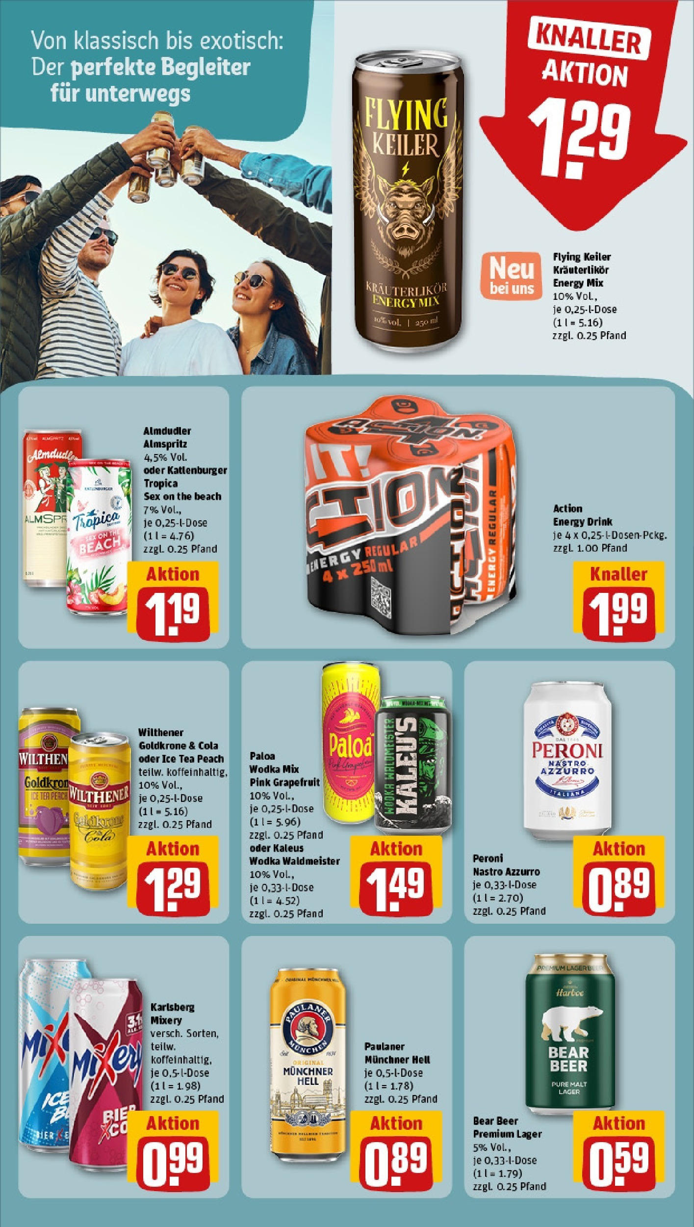 REWE Prospekt ab 15.06.2025 zum Blättern » Angebote | Seite: 13 | Produkte: Energy, Grapefruit, Mixery, Wodka