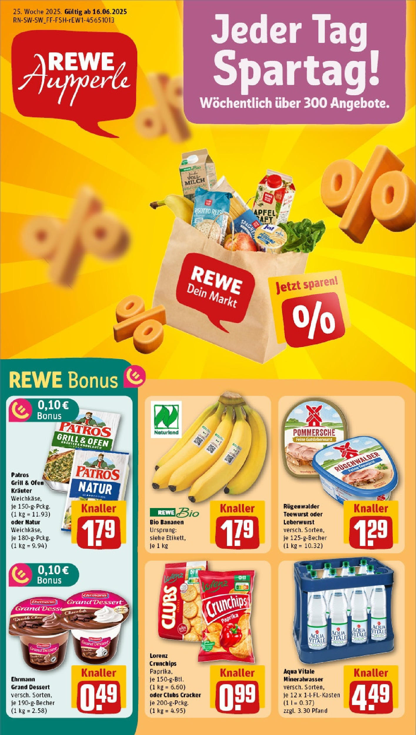 REWE Prospekt ab 15.06.2025 nächste Woche - Prospekt Fellbach Vorschau von dem Prospekt des Geschäftes Rewe, gültig ab dem 15.06.2025