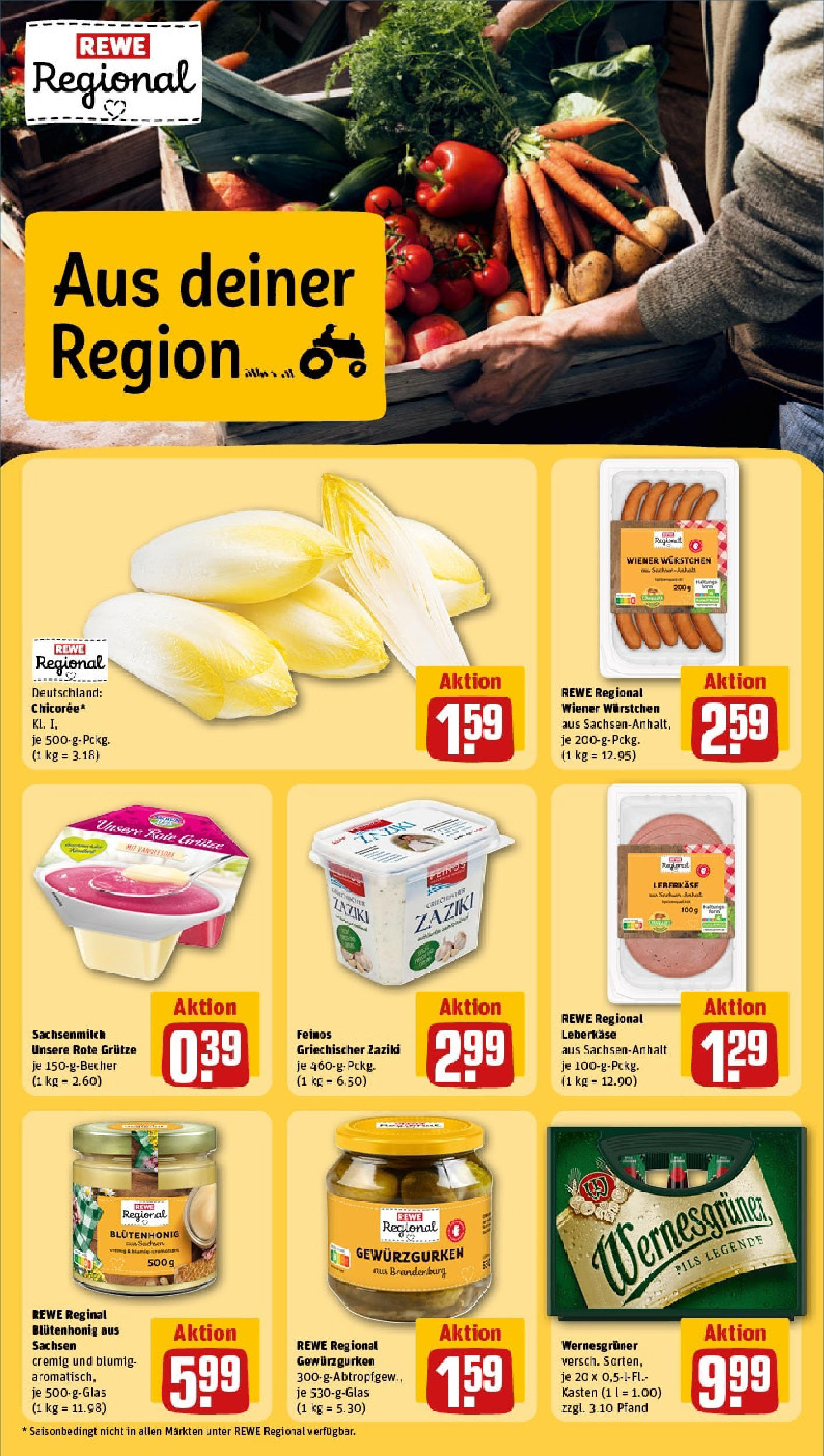REWE Prospekt ab 15.06.2025 zum Blättern » Angebote | Seite: 20 | Produkte: Wiener wurstchen, Pils, Wernesgruner, Leberkase