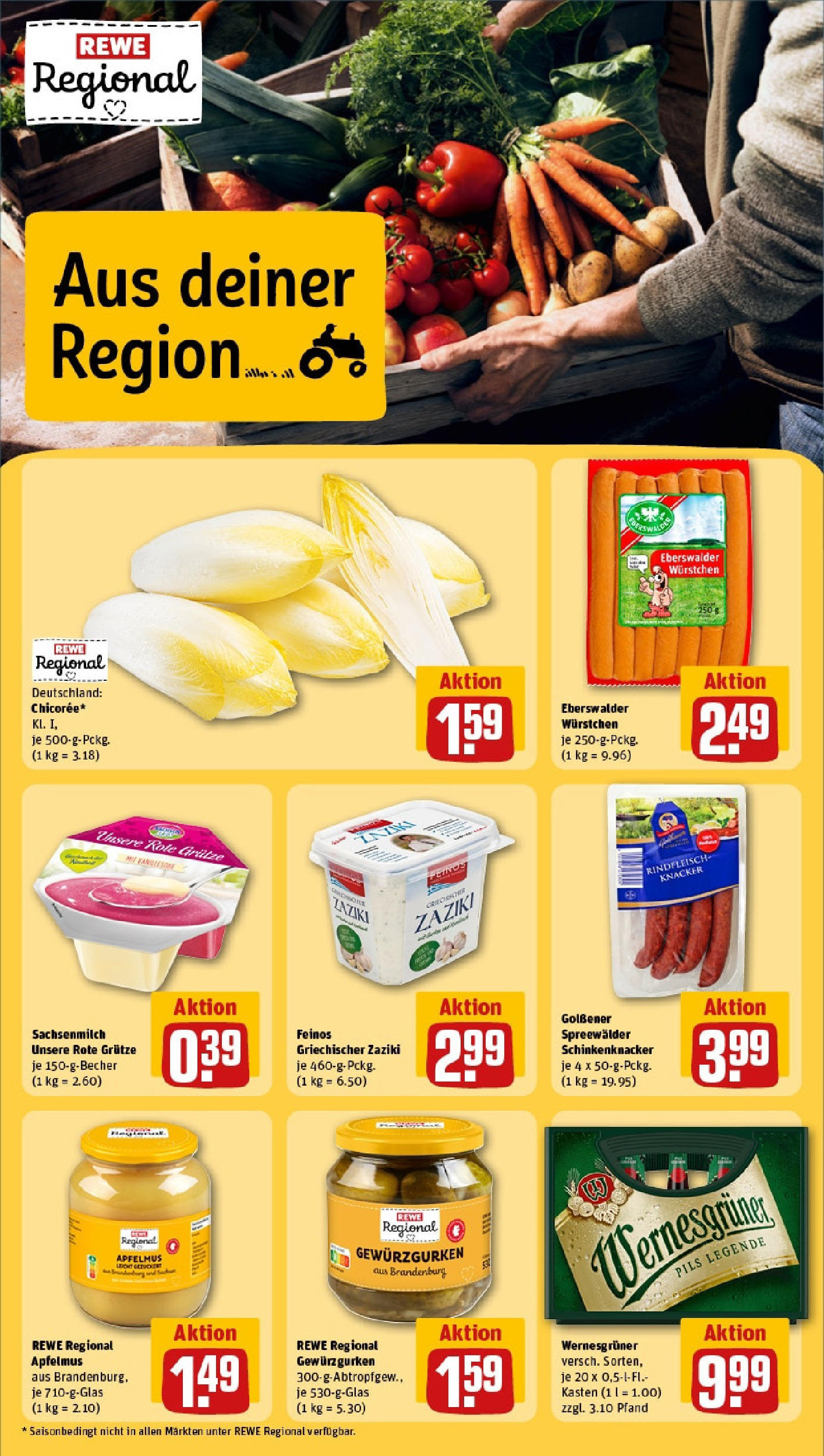 REWE Prospekt ab 15.06.2025 zum Blättern » Angebote | Seite: 20 | Produkte: Pils, Wernesgruner, Apple, Rindfleisch
