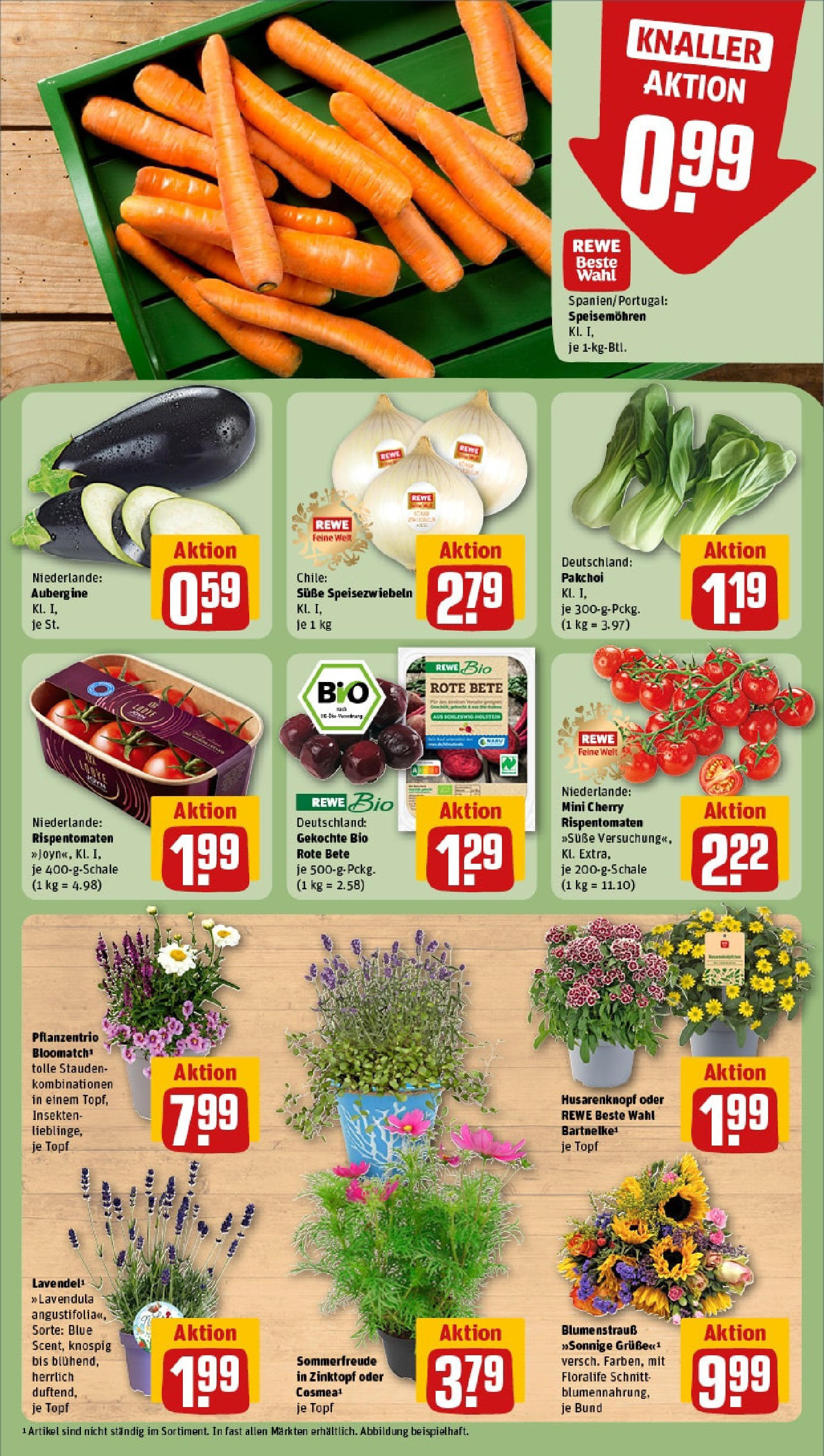 REWE Prospekt ab 15.06.2025 zum Blättern » Angebote | Seite: 7 | Produkte: Aubergine, Lavendel
