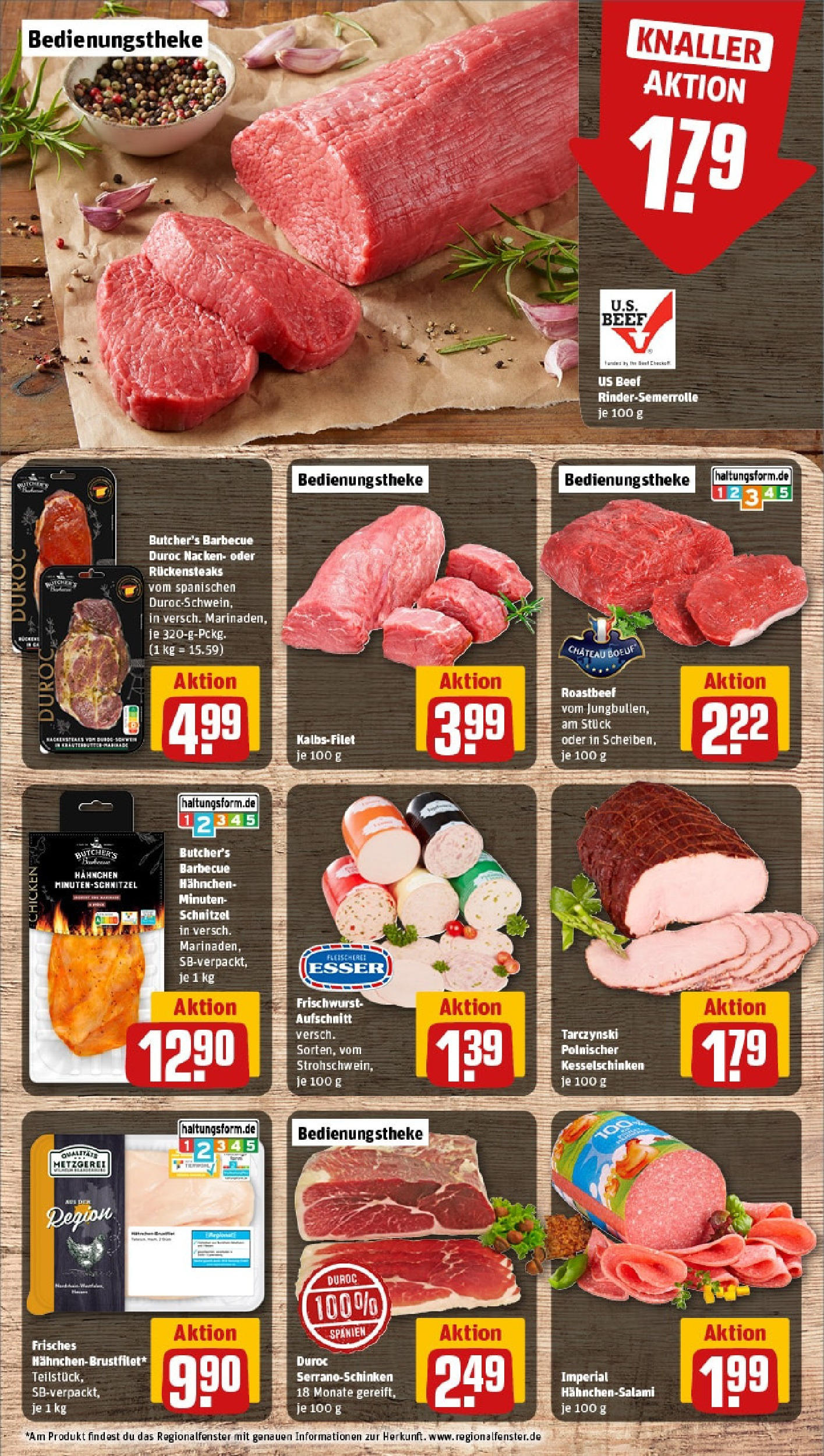 REWE Prospekt ab 15.06.2025 zum Blättern » Angebote | Seite: 8 | Produkte: Hahnchen, Schnitzel, Roastbeef, Steak