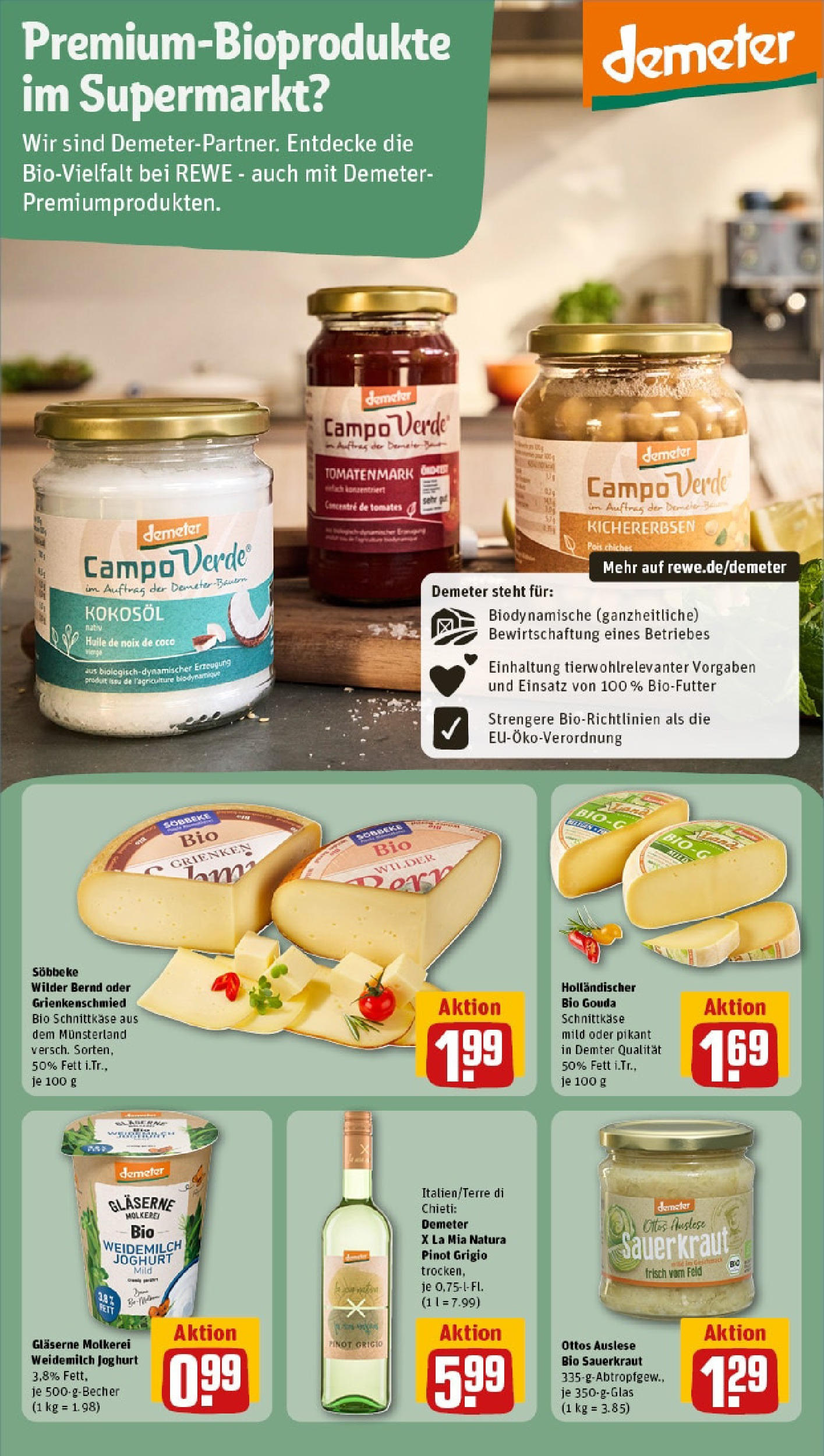 REWE Prospekt ab 15.06.2025 zum Blättern » Angebote | Seite: 23 | Produkte: Joghurt, Gouda