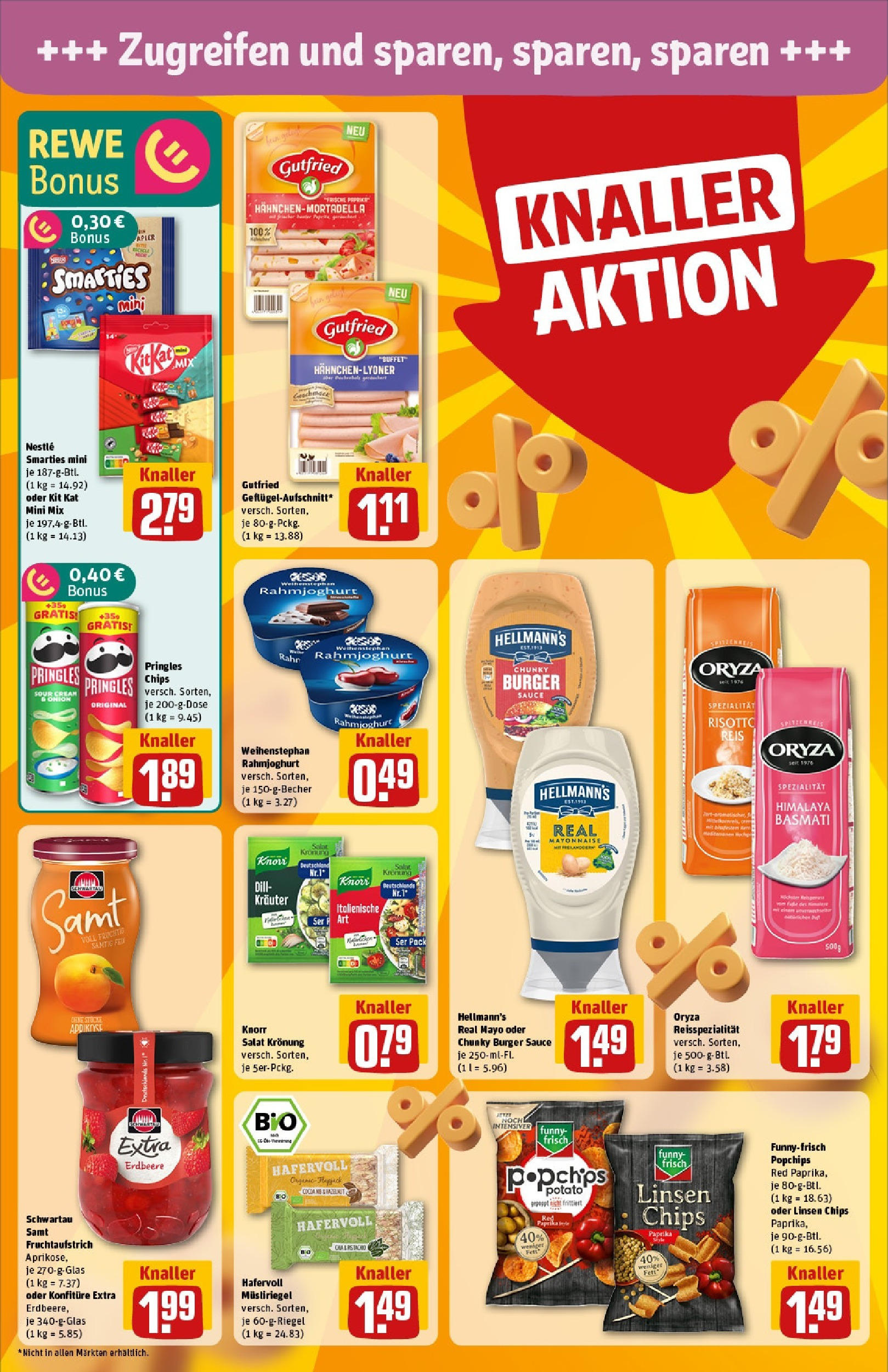 REWE Prospekt ab 15.06.2025 zum Blättern » Angebote | Seite: 4 | Produkte: Schwartau samt, Burger, Paprika, Dill