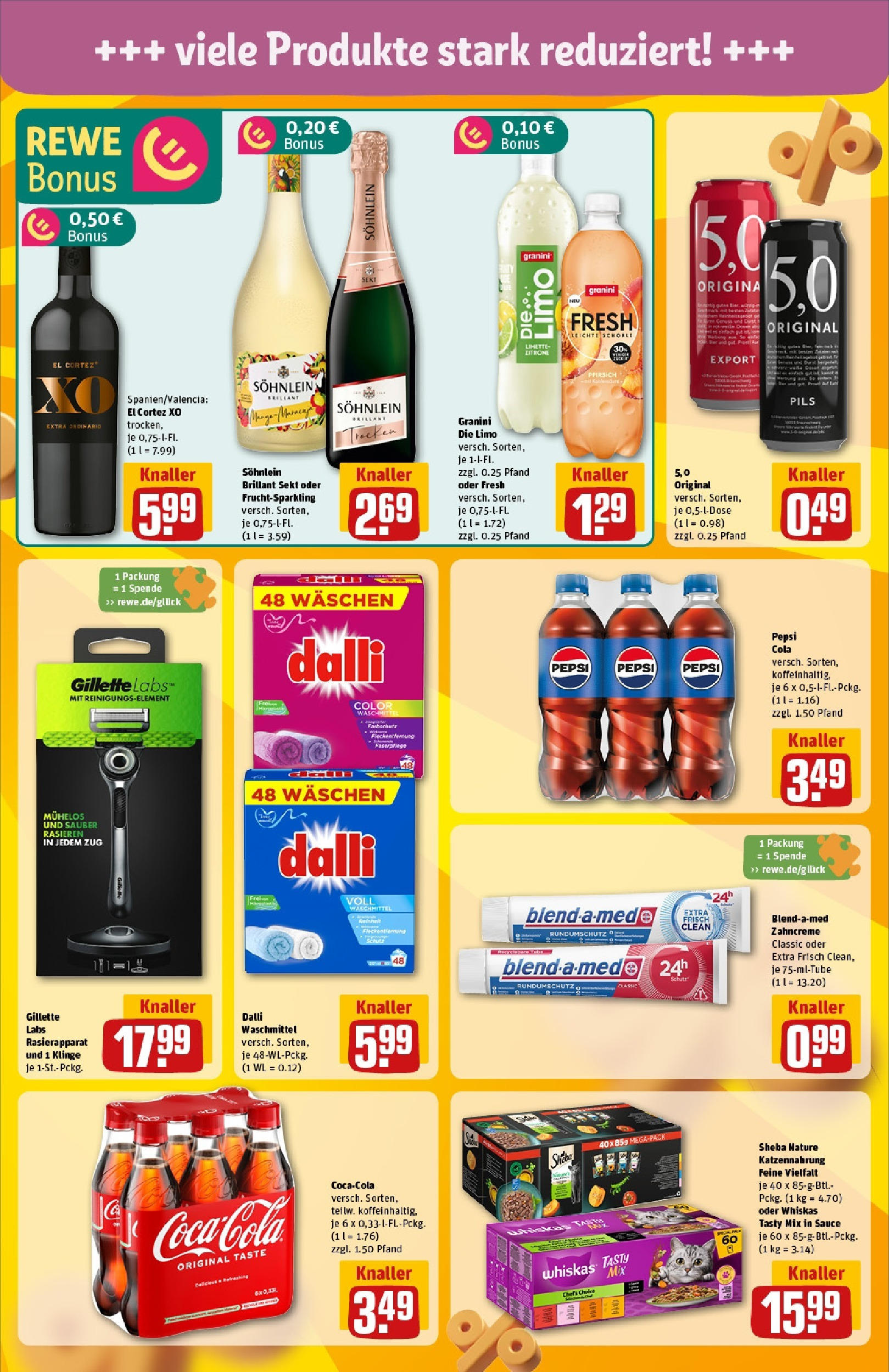 REWE Prospekt ab 15.06.2025 zum Blättern » Angebote | Seite: 5 | Produkte: Sekt, Waschmittel, Granini, Whiskas