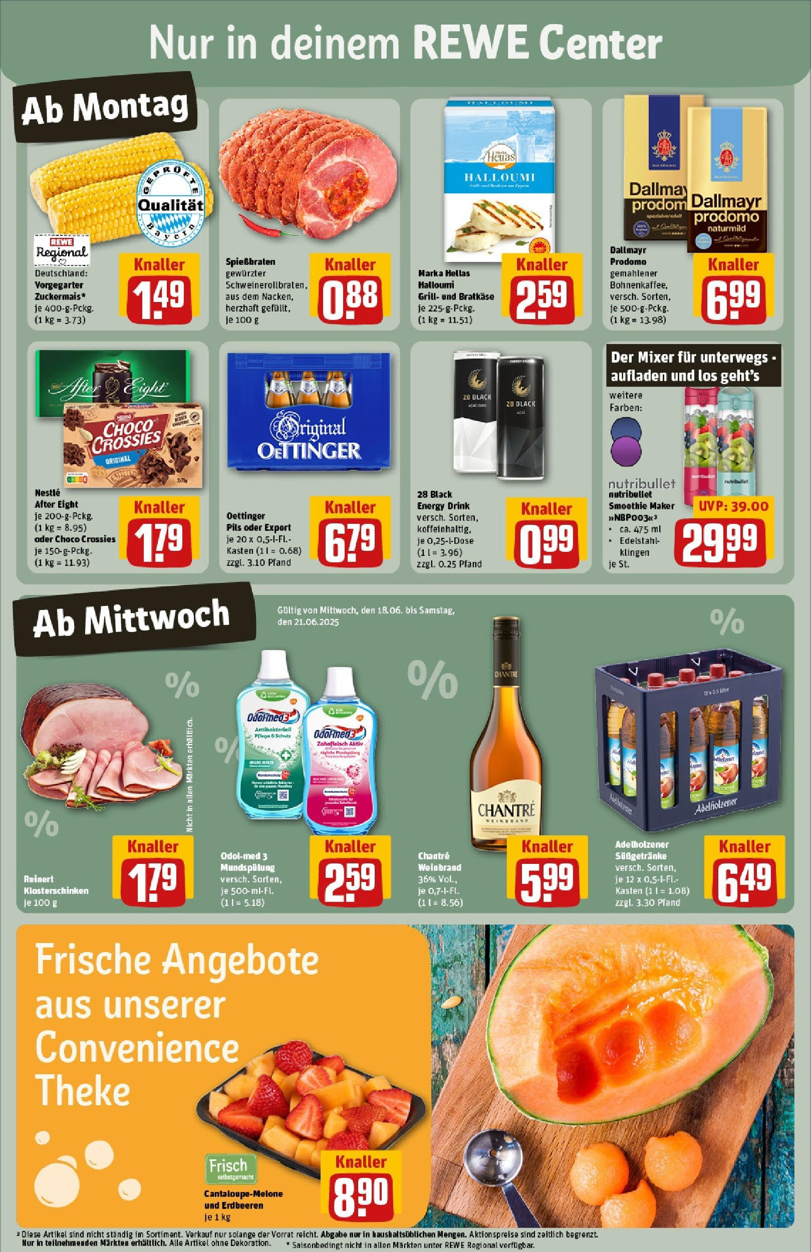 REWE Prospekt ab 15.06.2025 zum Blättern » Angebote | Seite: 3 | Produkte: Mixer, Energy, Theke, Dallmayr prodomo