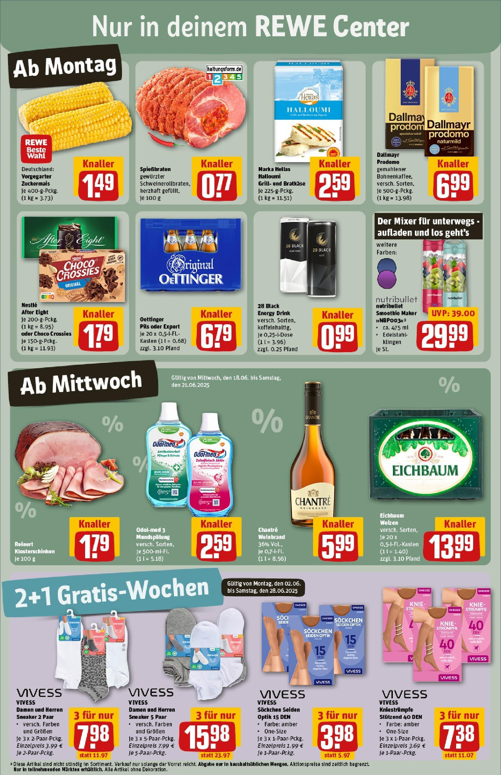 REWE Prospekt ab 15.06.2025 zum Blättern » Angebote | Seite: 3 | Produkte: Strümpfe, Grill, Pils, Dallmayr