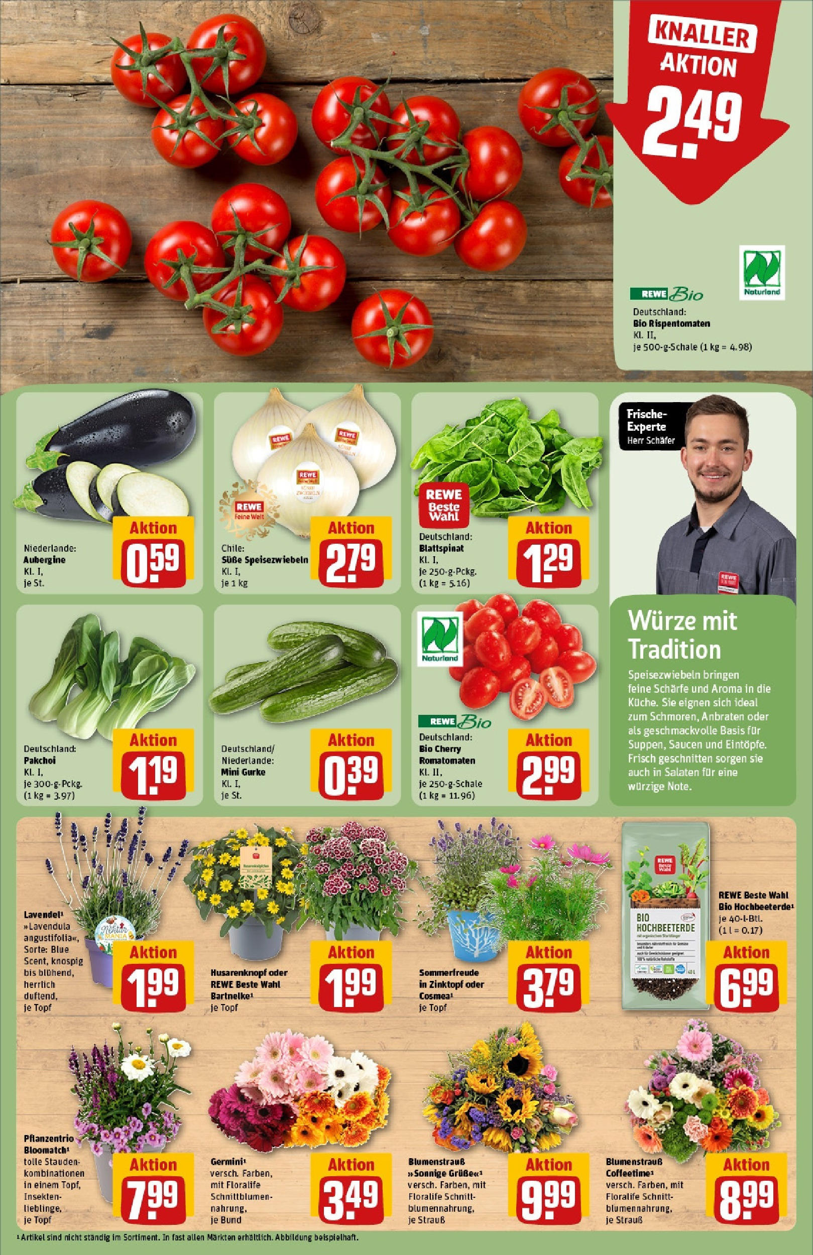 REWE Prospekt ab 15.06.2025 zum Blättern » Angebote | Seite: 7 | Produkte: Aubergine, Lavendel