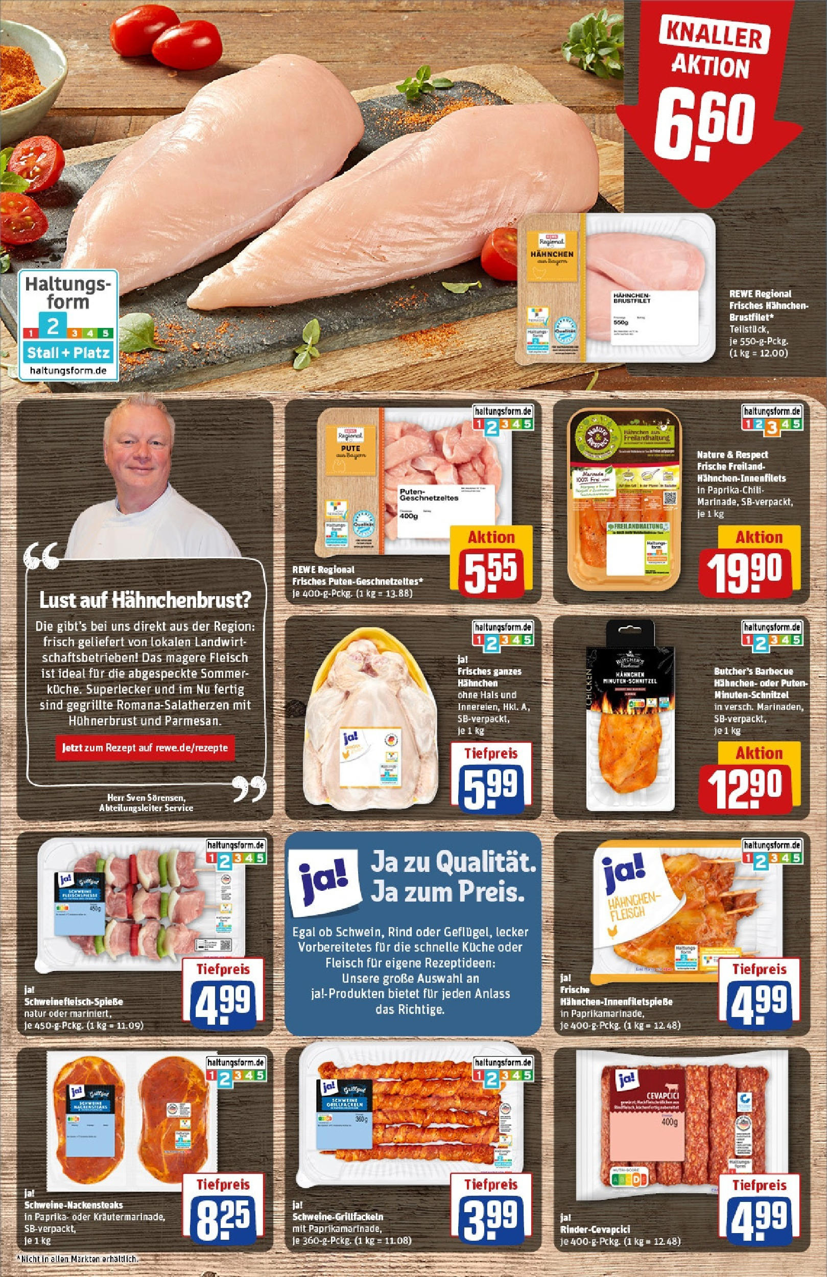 REWE Prospekt ab 15.06.2025 zum Blättern » Angebote | Seite: 8 | Produkte: Hahnchen, Küche, Cevapcici, Hahnchenbrust