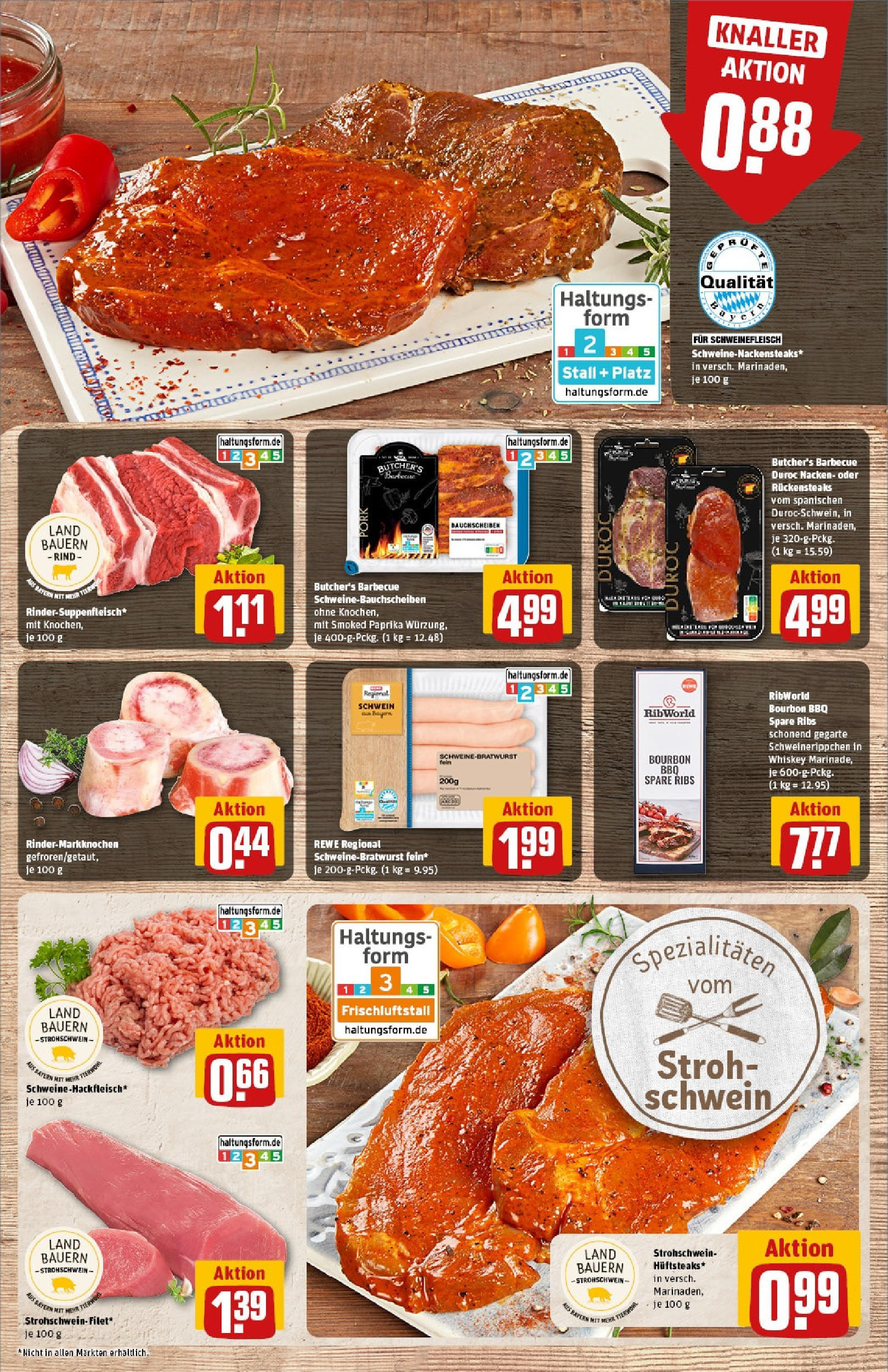 REWE Prospekt ab 15.06.2025 zum Blättern » Angebote | Seite: 9 | Produkte: Spare ribs, Paprika, Schweinefleisch, Whiskey