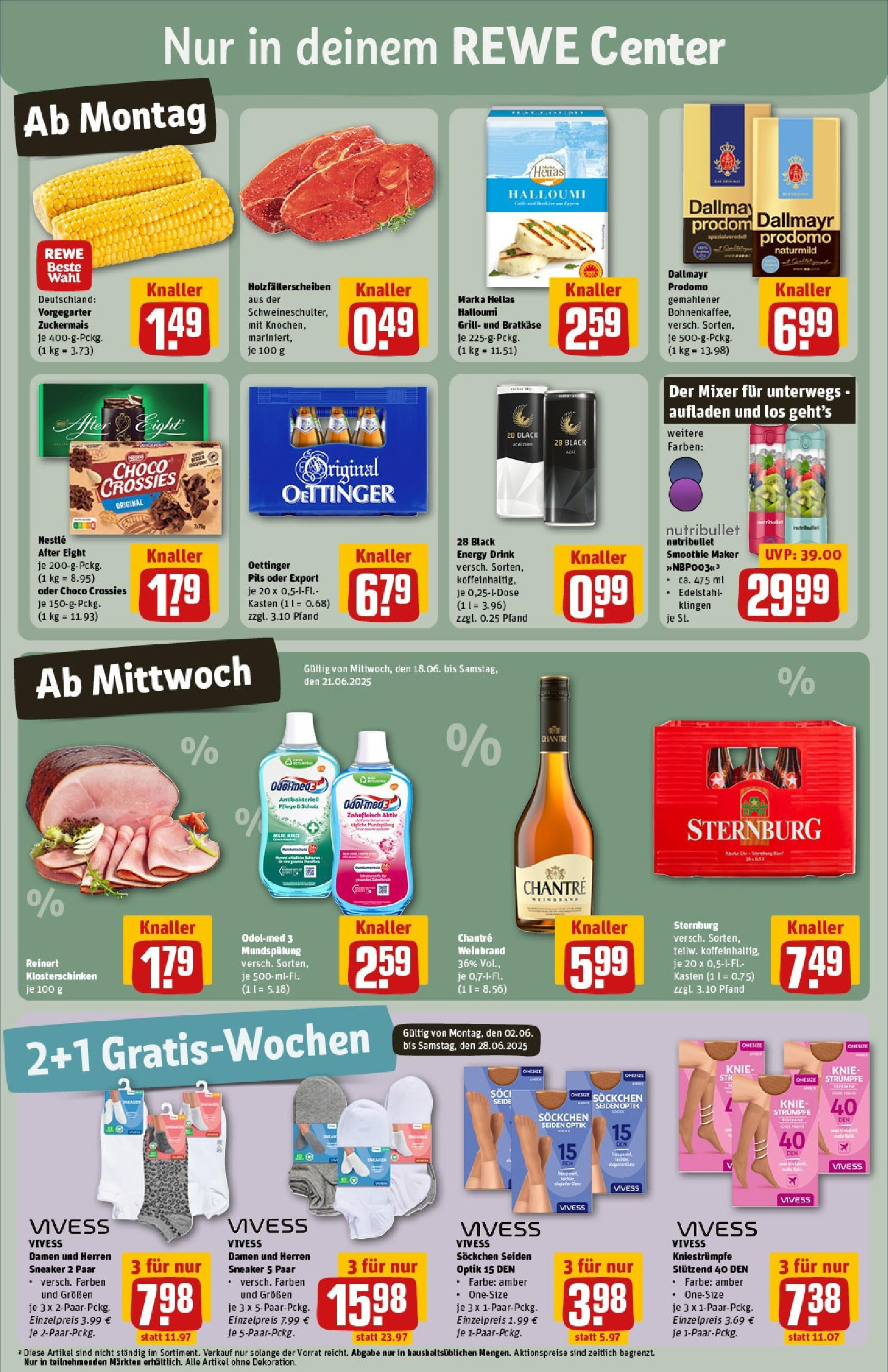 REWE Prospekt ab 15.06.2025 zum Blättern » Angebote | Seite: 3 | Produkte: Mixer, Energy, Oettinger, Chantré