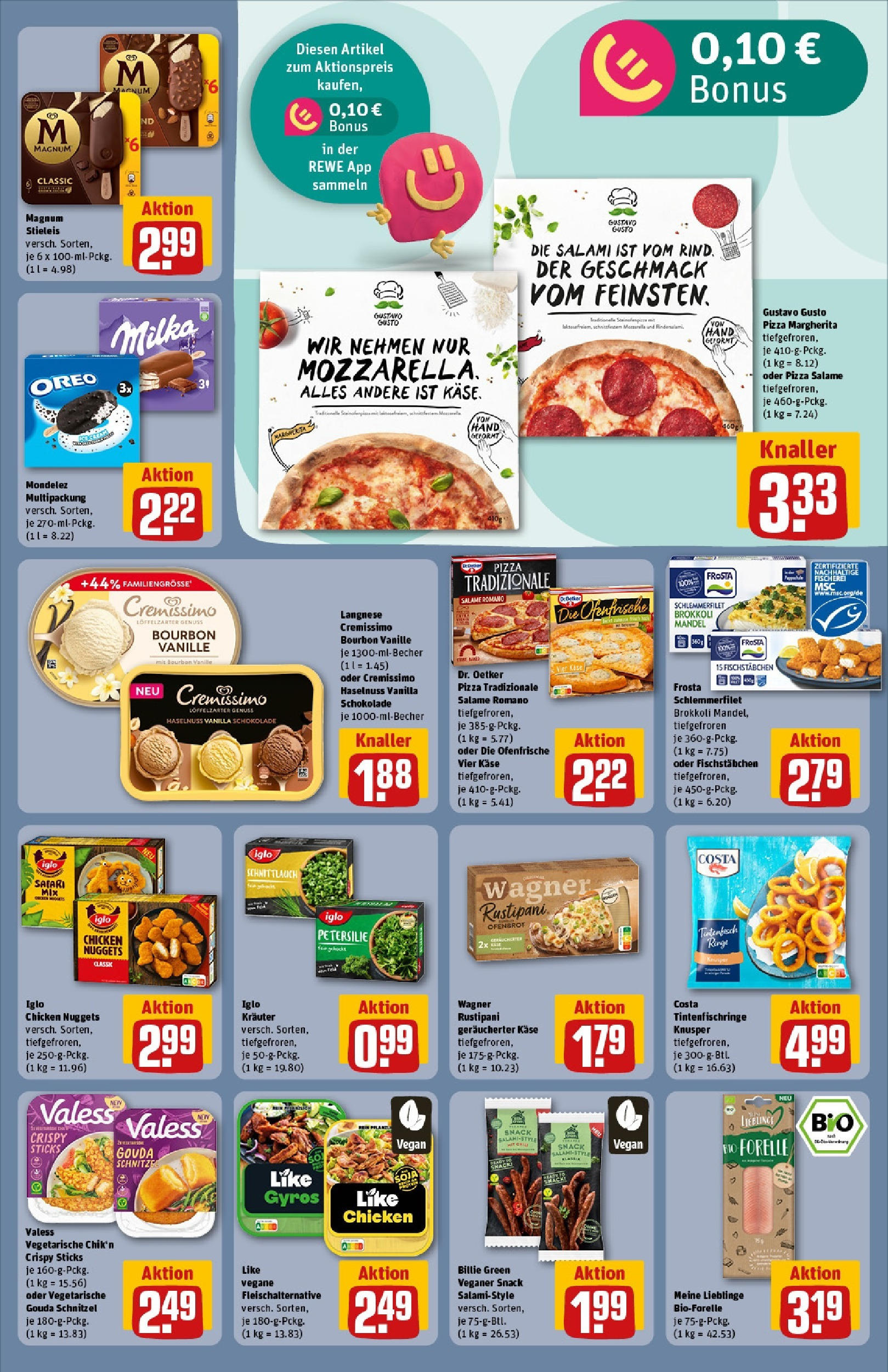 REWE Prospekt ab 15.06.2025 zum Blättern » Angebote | Seite: 15 | Produkte: Schokolade, Milka, Frosta, Pizza
