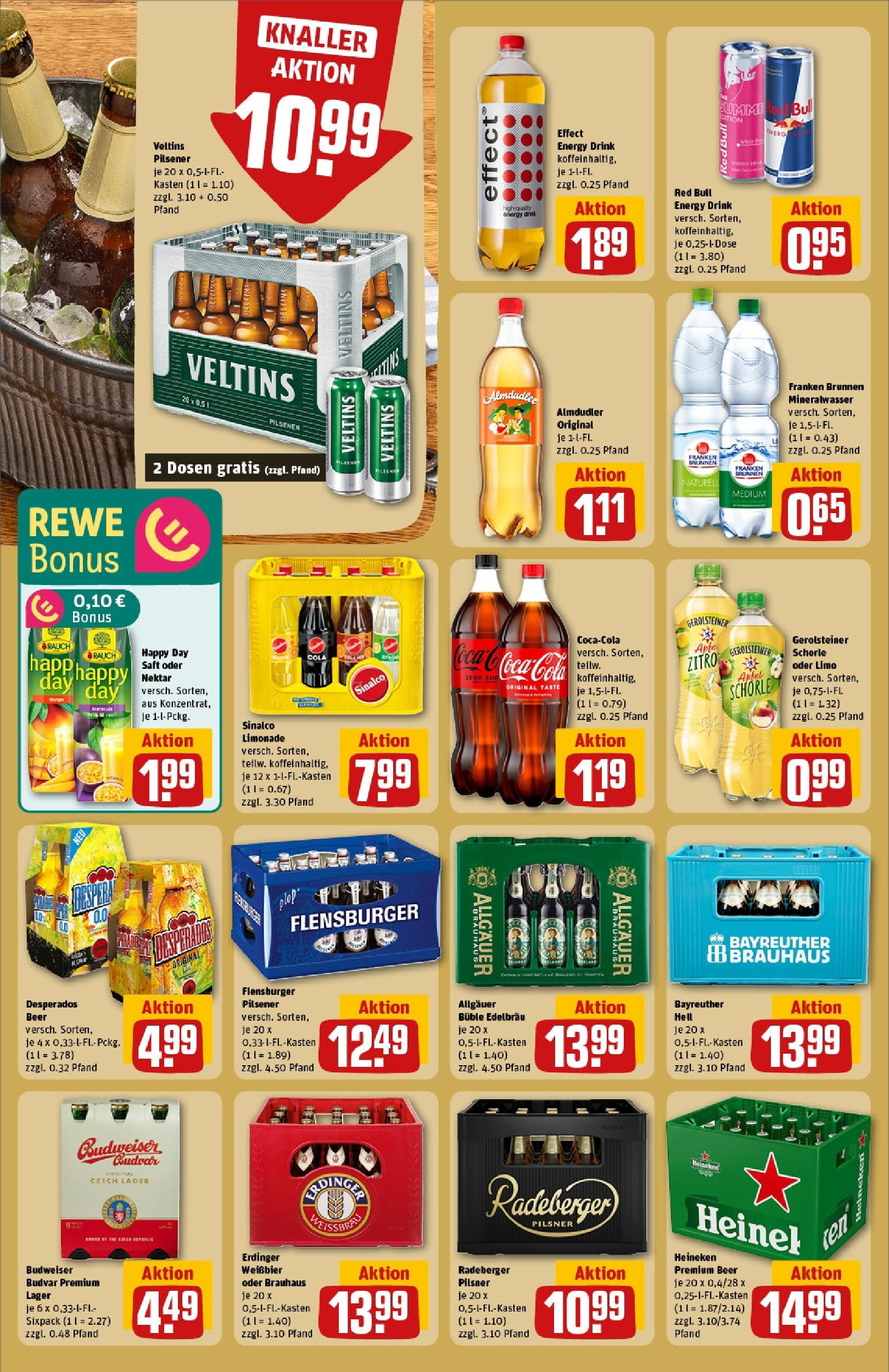 REWE Prospekt ab 15.06.2025 zum Blättern » Angebote | Seite: 18 | Produkte: Heineken, Budweiser, Saft, Gerolsteiner