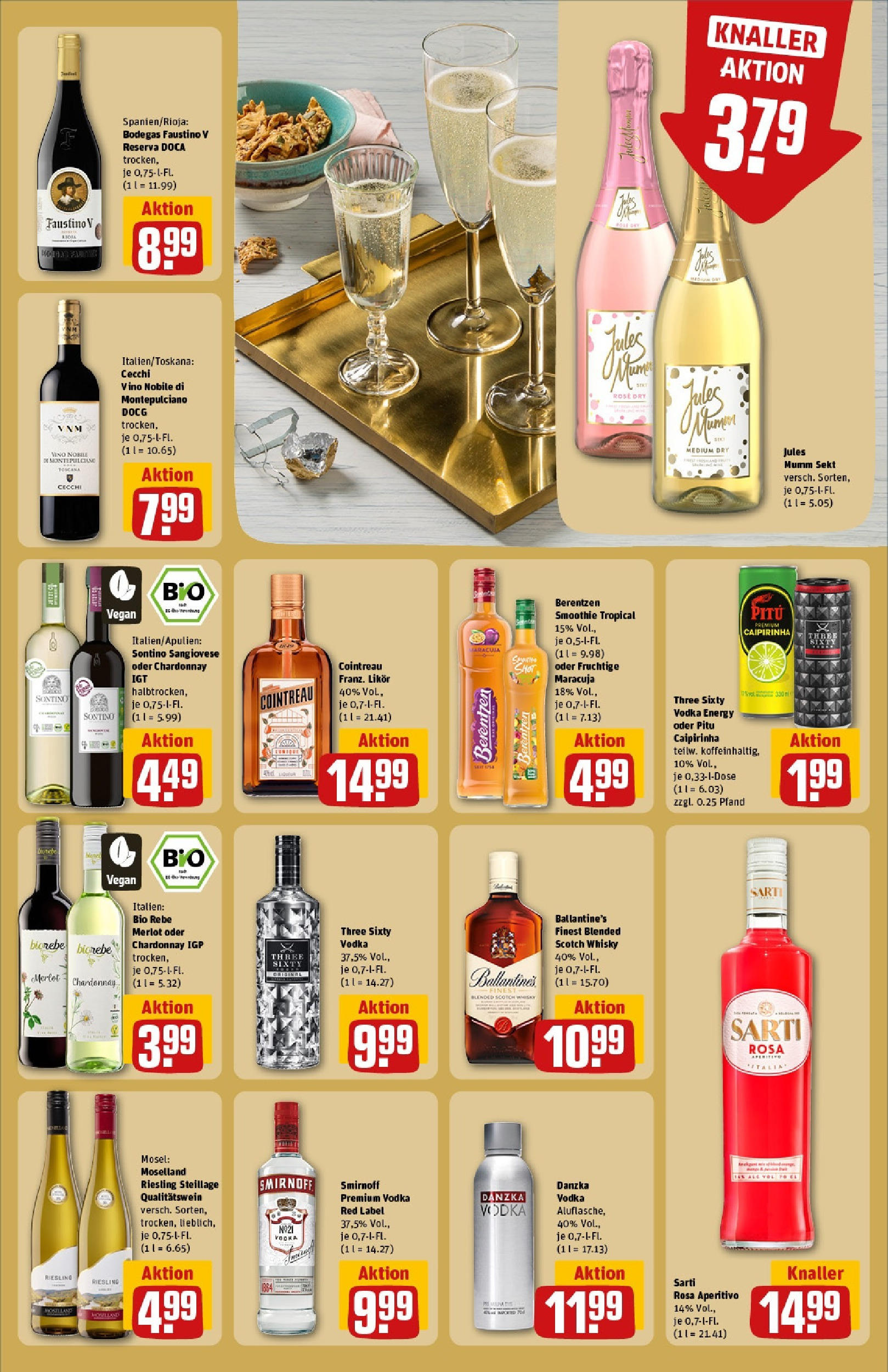 REWE Prospekt ab 15.06.2025 zum Blättern » Angebote | Seite: 19 | Produkte: Whisky, Likör, Smirnoff, Berentzen