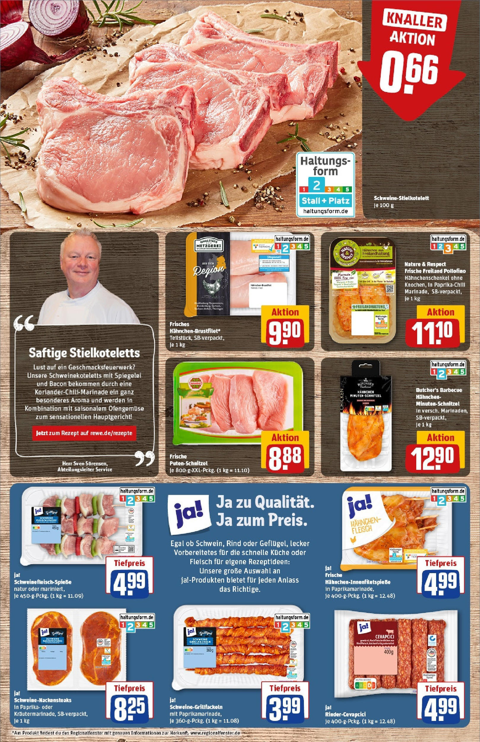REWE Prospekt ab 15.06.2025 zum Blättern » Angebote | Seite: 8 | Produkte: Hahnchen, Cevapcici, Schnitzel, Putenschnitzel