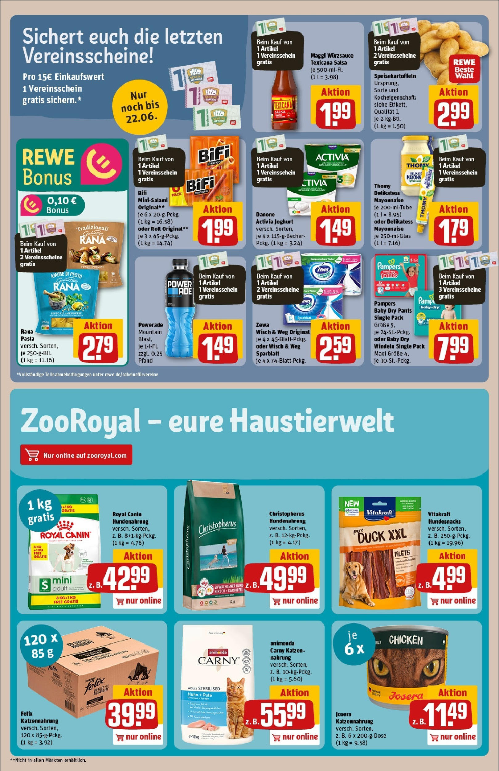 REWE Prospekt ab 15.06.2025 zum Blättern » Angebote | Seite: 30 | Produkte: Maggi, Bifi, Zewa, Mayonnaise