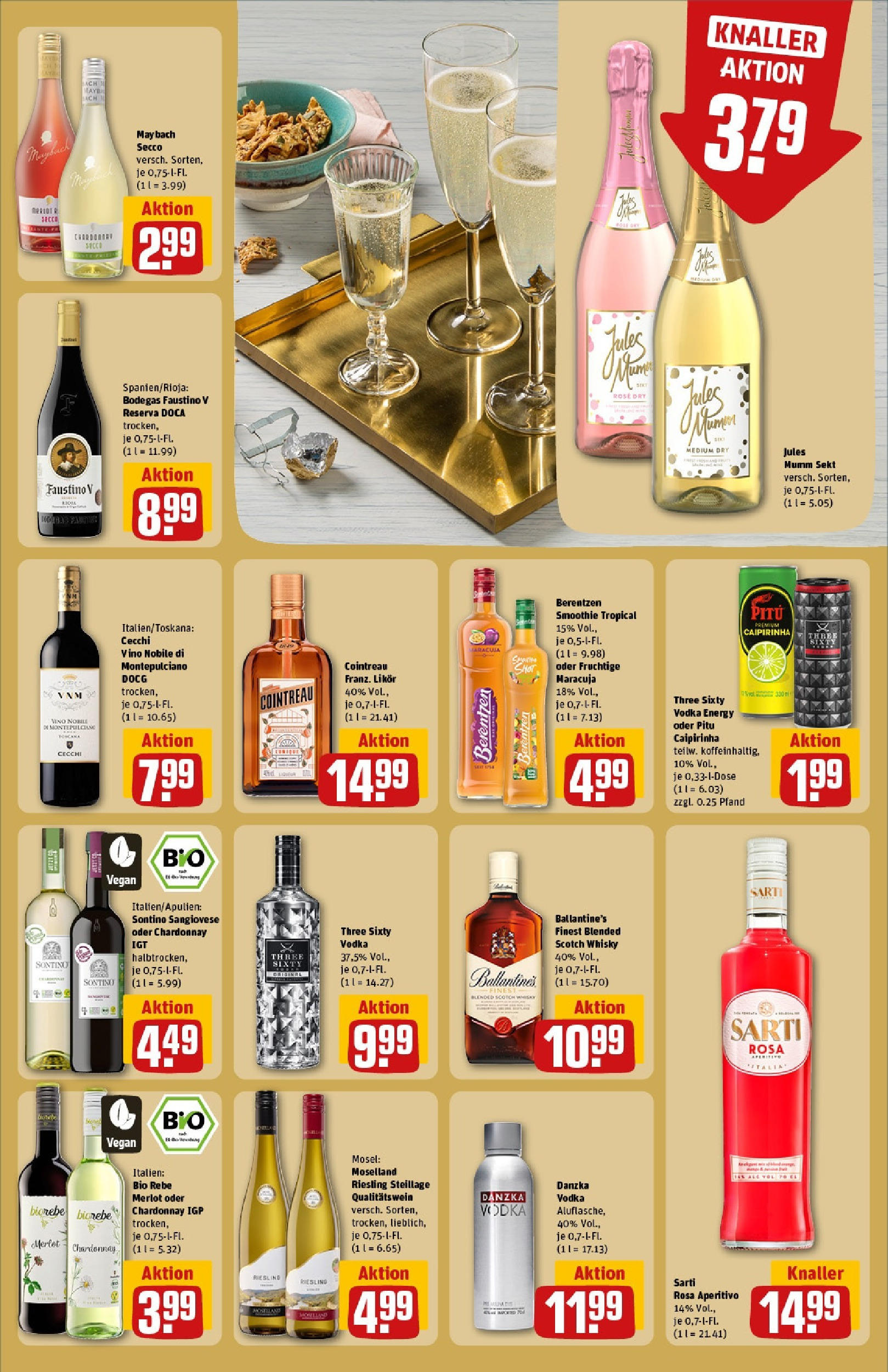 REWE Prospekt ab 15.06.2025 zum Blättern » Angebote | Seite: 23 | Produkte: Likör, Merlot, Jules mumm, Vodka
