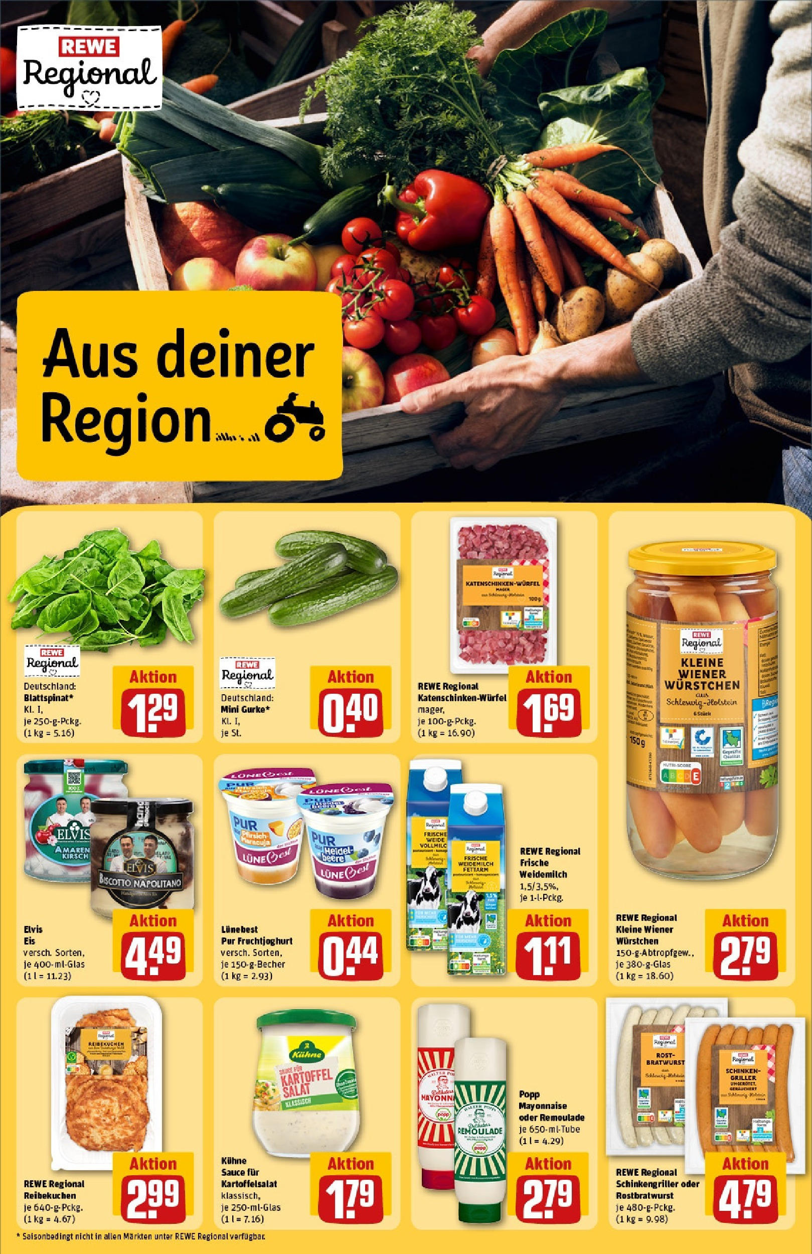 REWE Prospekt ab 15.06.2025 zum Blättern » Angebote | Seite: 26 | Produkte: Mayonnaise, Pfirsich, Schinken, Griller