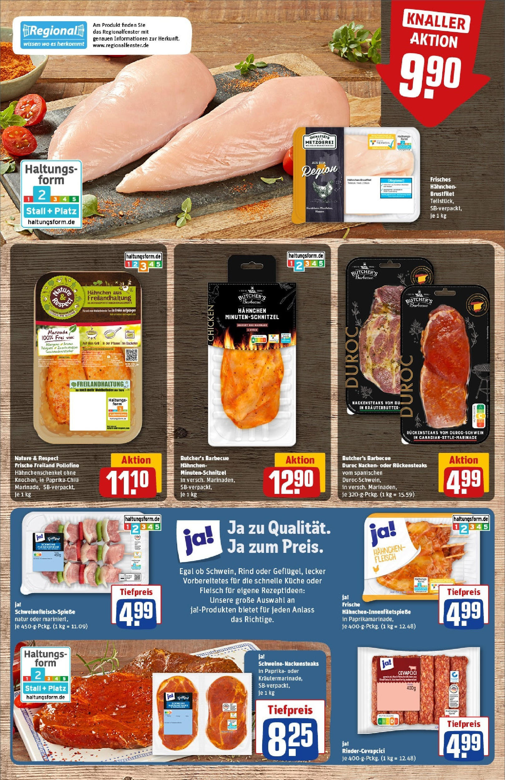 REWE Prospekt ab 15.06.2025 zum Blättern » Angebote | Seite: 8 | Produkte: Nackensteaks, Küche, Cevapcici, Kräuterbutter