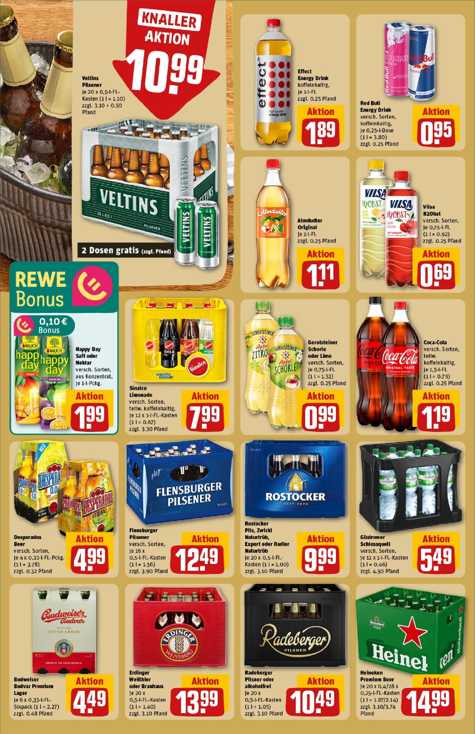 REWE Prospekt ab 15.06.2025 zum Blättern » Angebote | Seite: 22 | Produkte: Heineken, Budweiser, Radeberger pilsner, Gerolsteiner