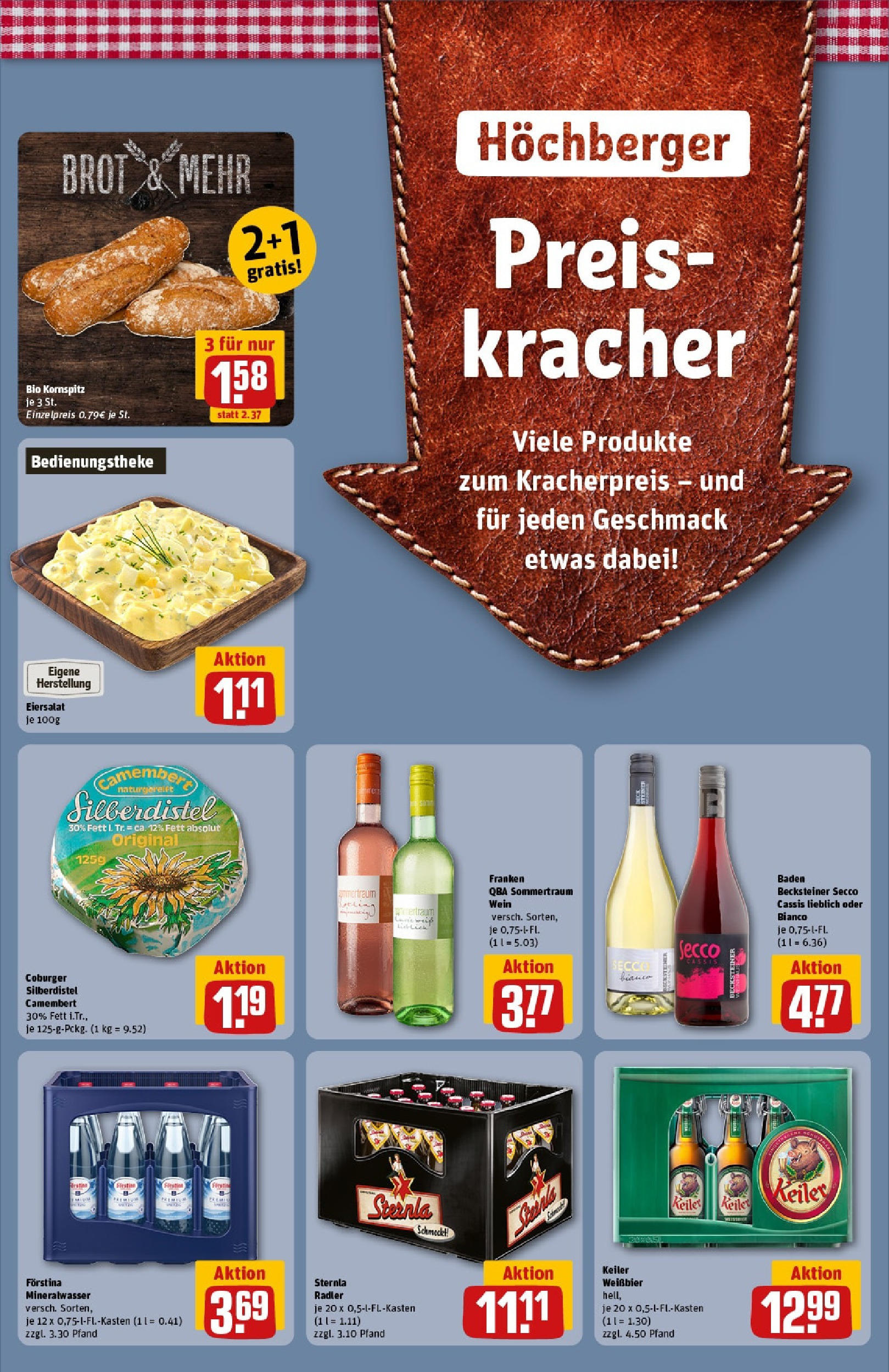REWE Prospekt ab 15.06.2025 zum Blättern » Angebote | Seite: 35 | Produkte: Kornspitz, Radler, Brot, Wein