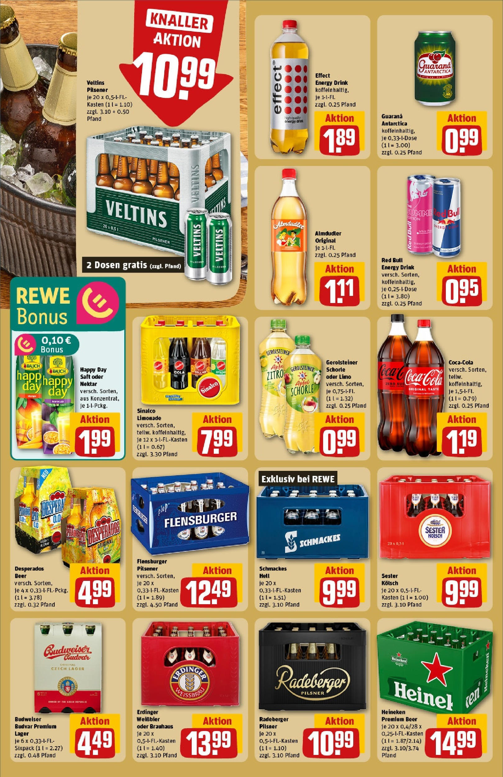 REWE Prospekt ab 15.06.2025 zum Blättern » Angebote | Seite: 18 | Produkte: Erdinger, Cola, Weißbier, Desperados