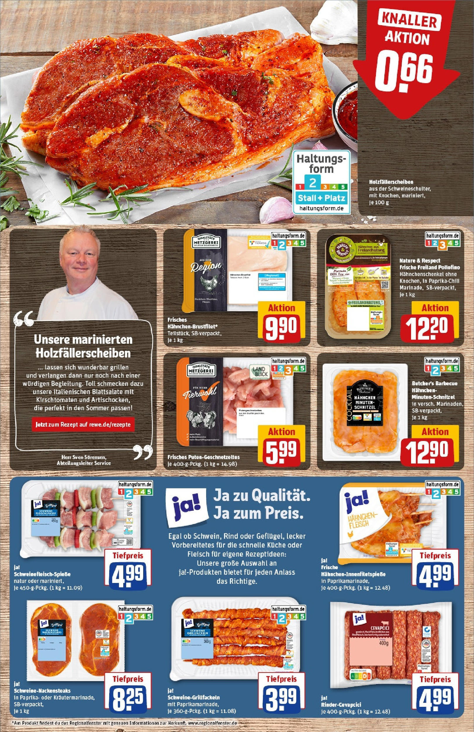 REWE Prospekt ab 15.06.2025 zum Blättern » Angebote | Seite: 8 | Produkte: Grill, Hahnchenschenkel, Küche, Schnitzel