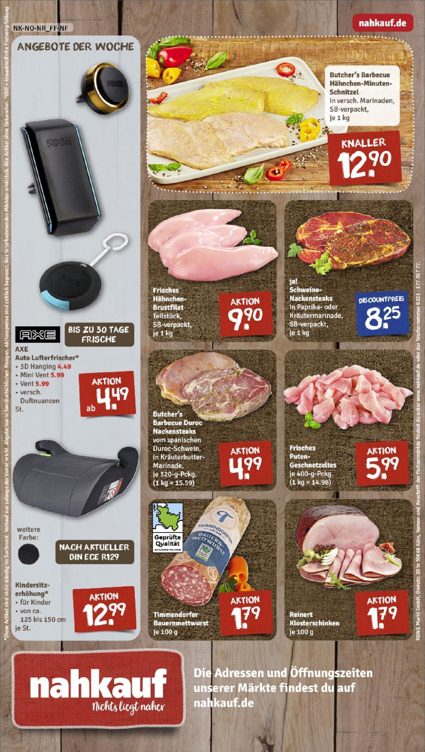 REWE Prospekt ab 15.06.2025 zum Blättern » Angebote | Seite: 8 | Produkte: Kräuterbutter, Schnitzel, Axe, Telefon