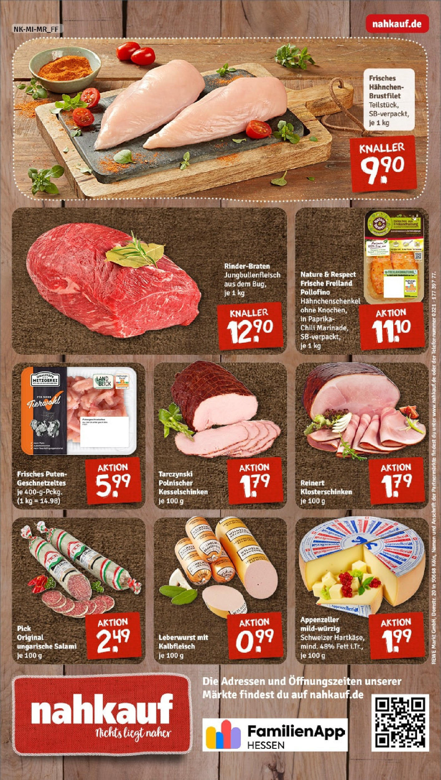 REWE Prospekt ab 15.06.2025 zum Blättern » Angebote | Seite: 8 | Produkte: Rinderbraten, Paprika, Chili, Salami