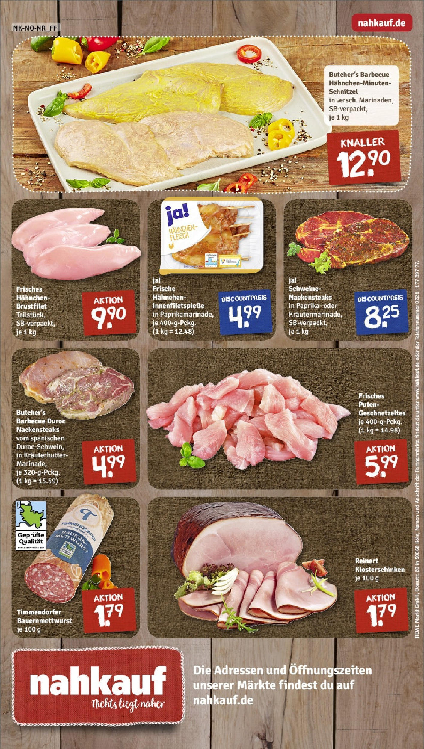 REWE Prospekt ab 15.06.2025 zum Blättern » Angebote | Seite: 8 | Produkte: Hahnchen, Kräuterbutter, Fleisch, Telefon