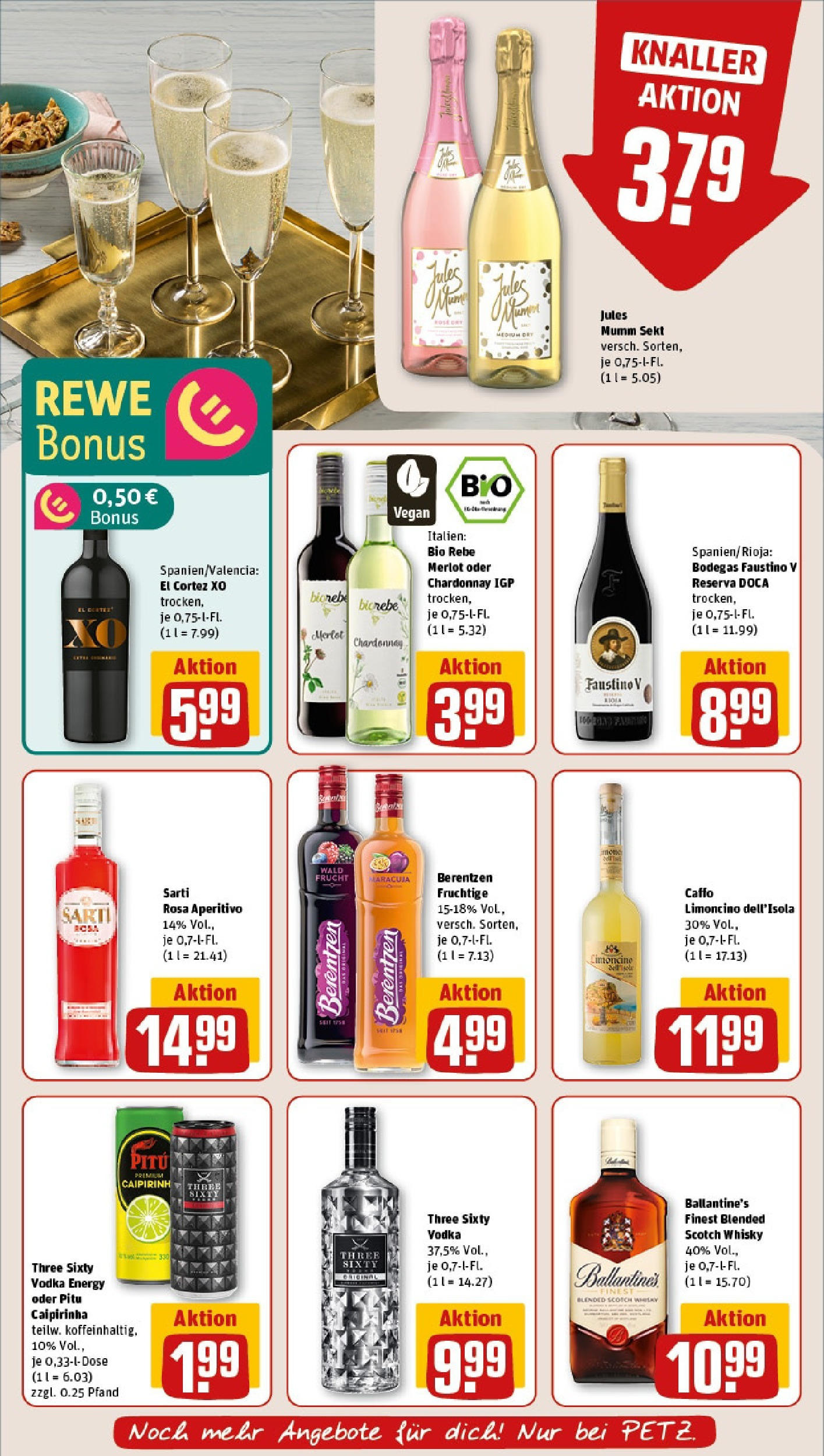 REWE Prospekt ab 15.06.2025 zum Blättern » Angebote | Seite: 17 | Produkte: Whisky, Jules mumm, Vodka, Berentzen