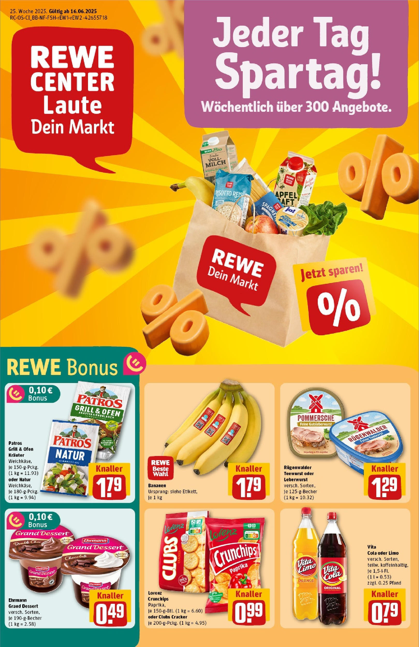 REWE Prospekt ab 15.06.2025 nächste Woche - Prospekt Brandenburg An Der Havel Vorschau von dem Prospekt des Geschäftes Rewe, gültig ab dem 15.06.2025