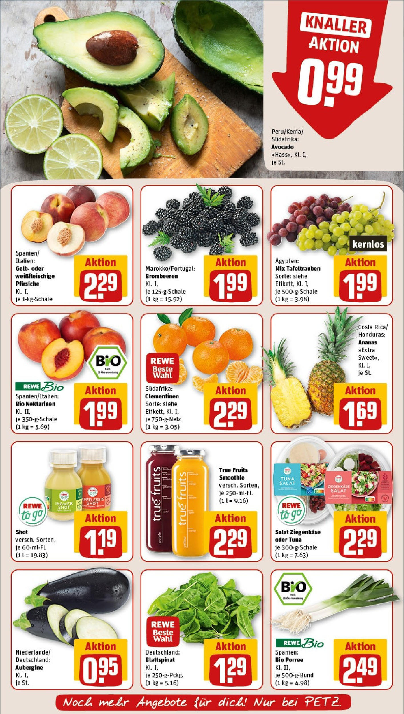 REWE Prospekt ab 15.06.2025 zum Blättern » Angebote | Seite: 6 | Produkte: Ziegenkäse, Avocado, Aubergine, Salat