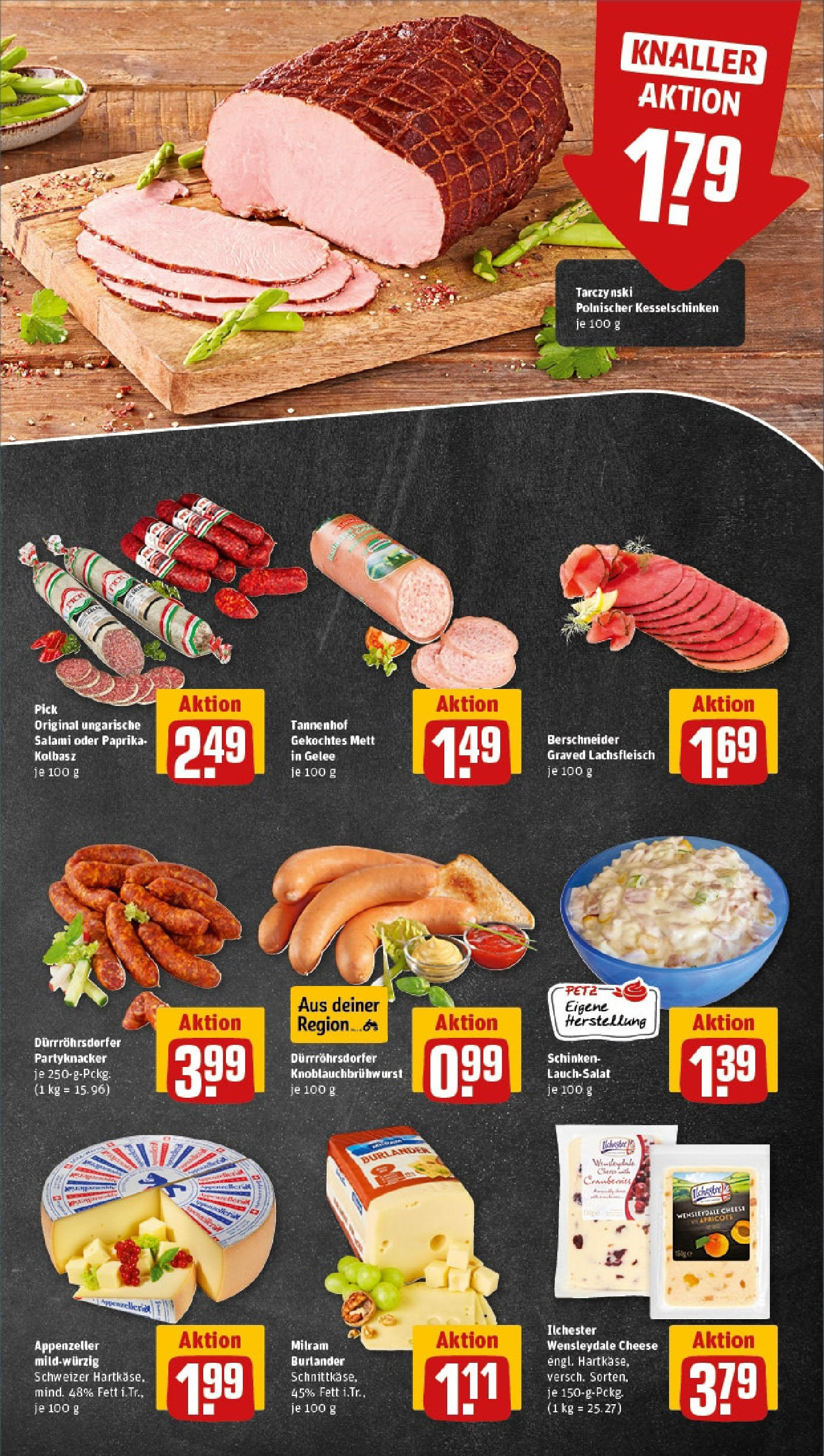 REWE Prospekt ab 15.06.2025 zum Blättern » Angebote | Seite: 9 | Produkte: Paprika, Milram, Salami, Schinken