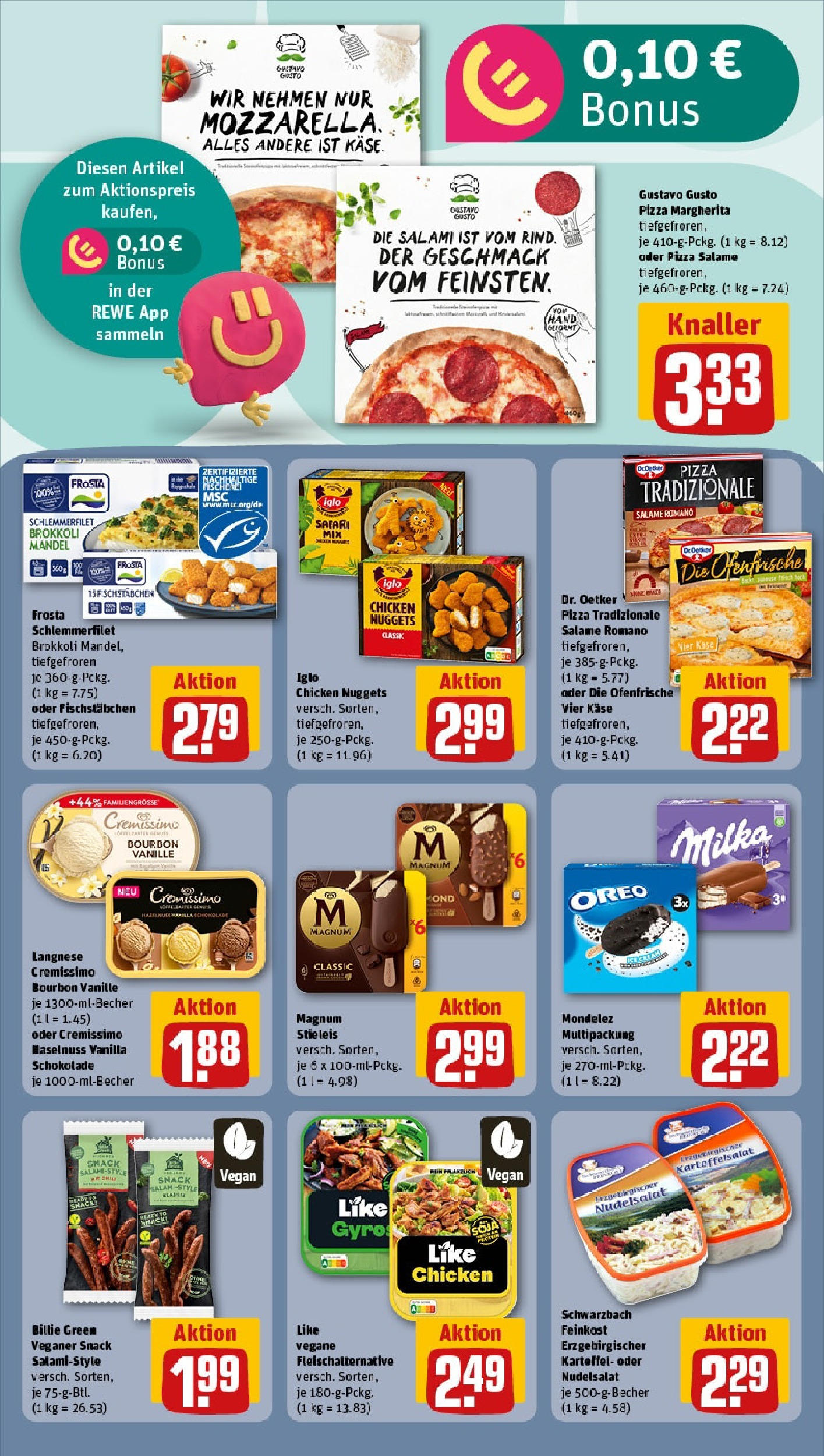REWE Prospekt ab 15.06.2025 zum Blättern » Angebote | Seite: 14 | Produkte: Langnese cremissimo, Milka, Frosta, Brokkoli